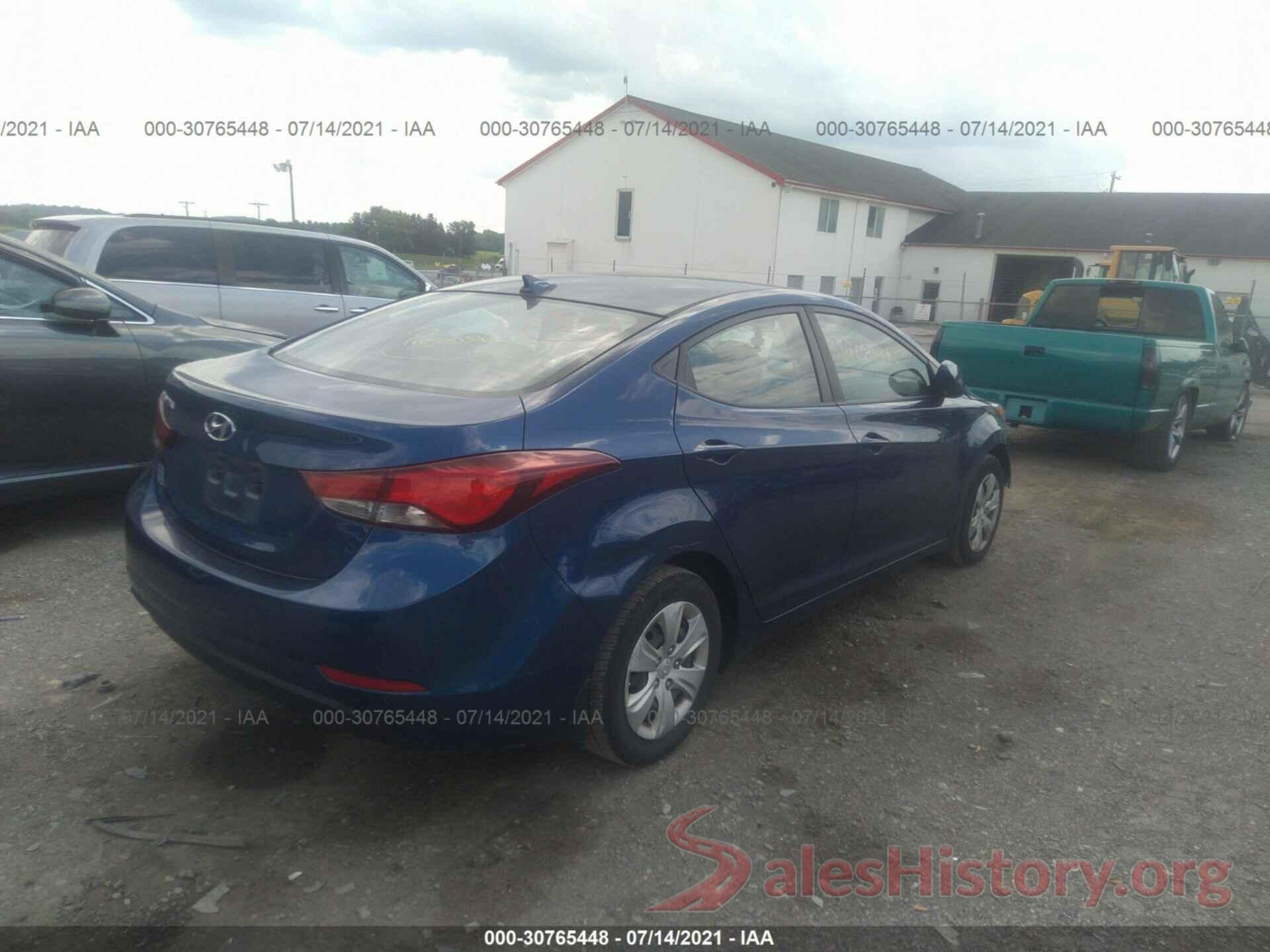 5NPDH4AE6GH796651 2016 HYUNDAI ELANTRA