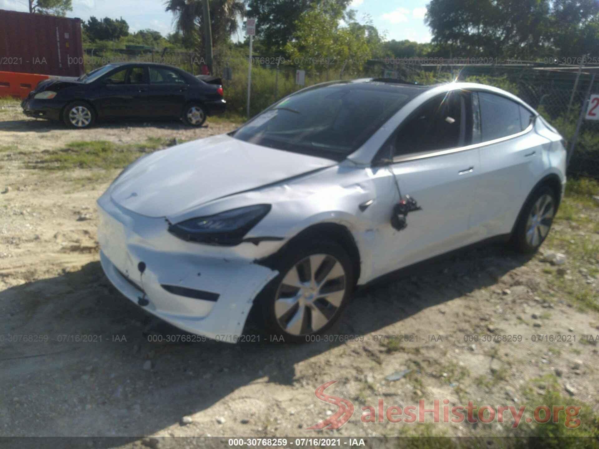 5YJYGDEE1MF099784 2021 TESLA MODEL Y