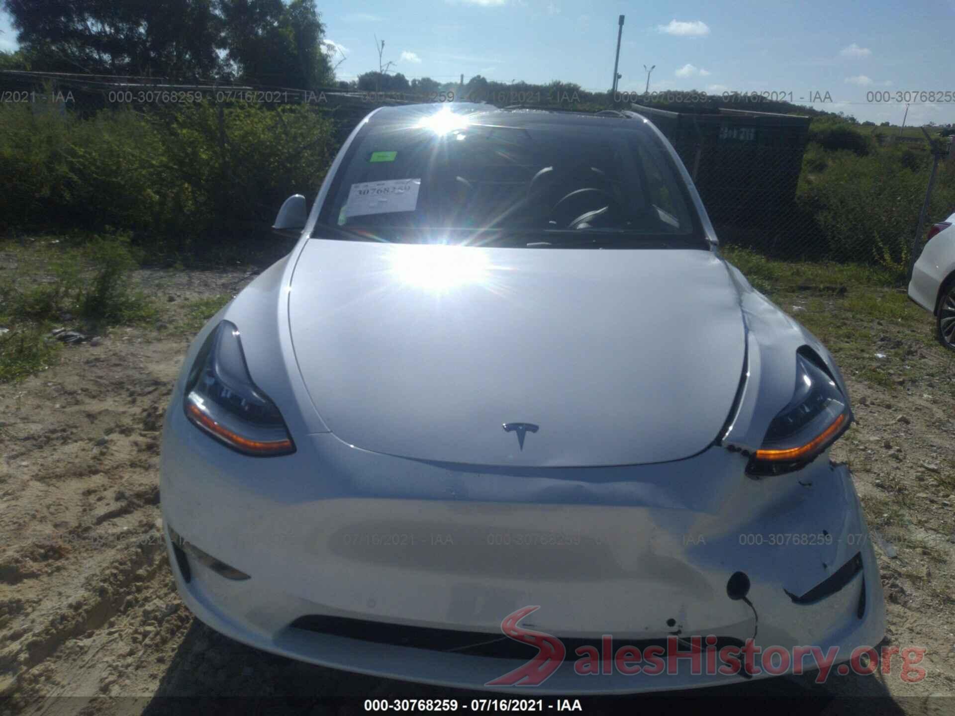 5YJYGDEE1MF099784 2021 TESLA MODEL Y