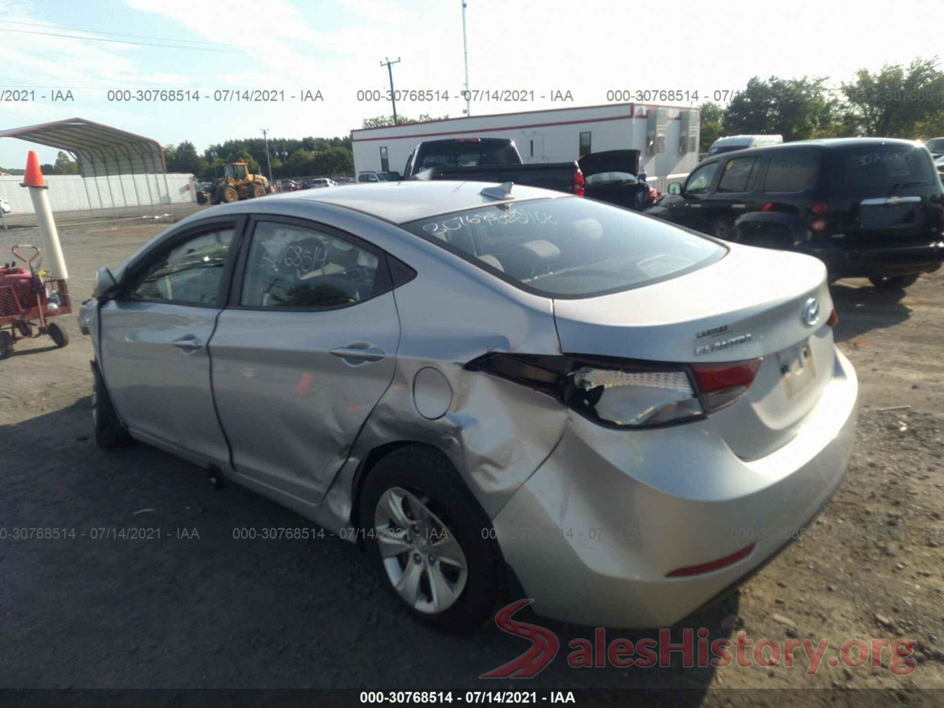 KMHDH4AE7GU581734 2016 HYUNDAI ELANTRA