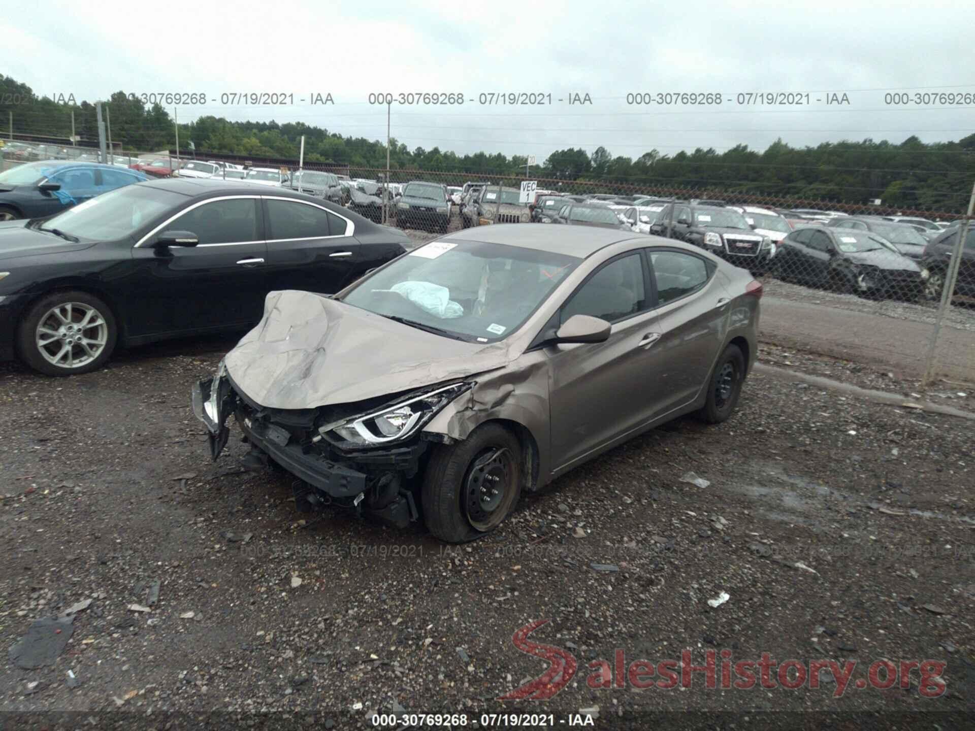 5NPDH4AE6GH685114 2016 HYUNDAI ELANTRA