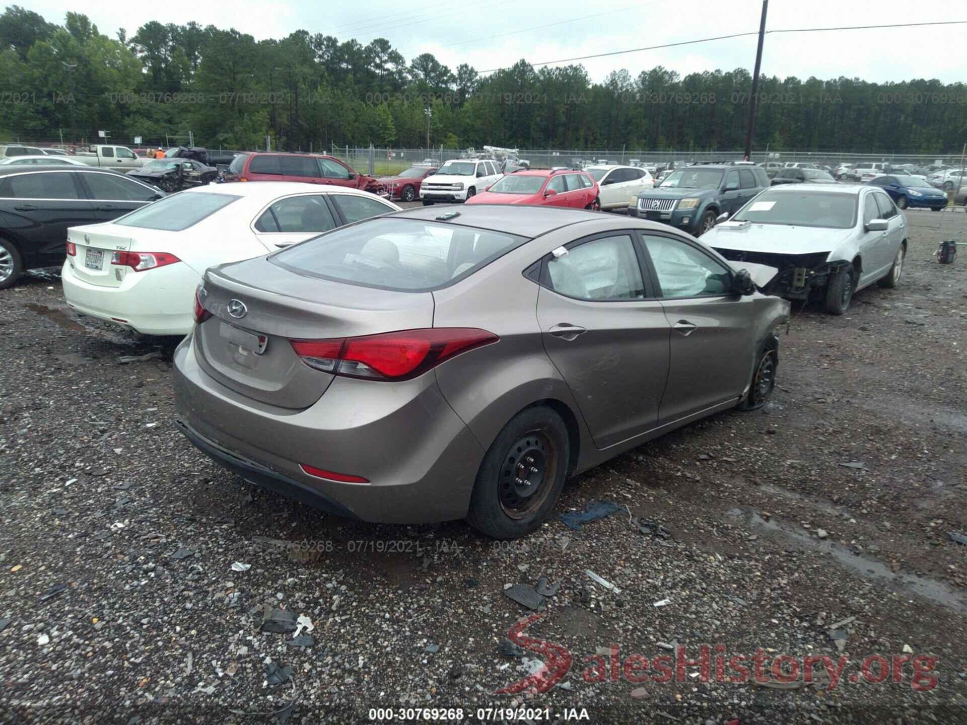 5NPDH4AE6GH685114 2016 HYUNDAI ELANTRA