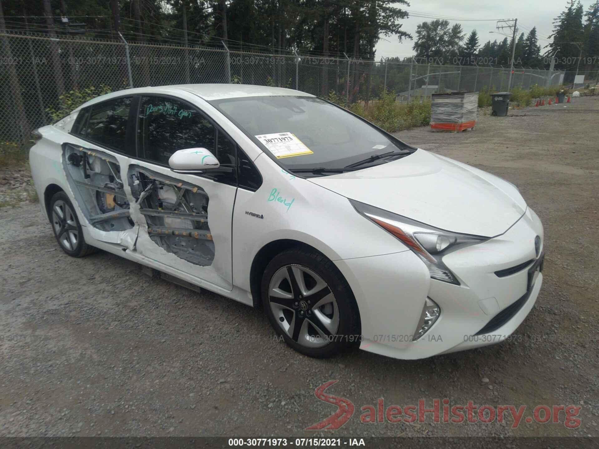 JTDKARFU8G3010465 2016 TOYOTA PRIUS