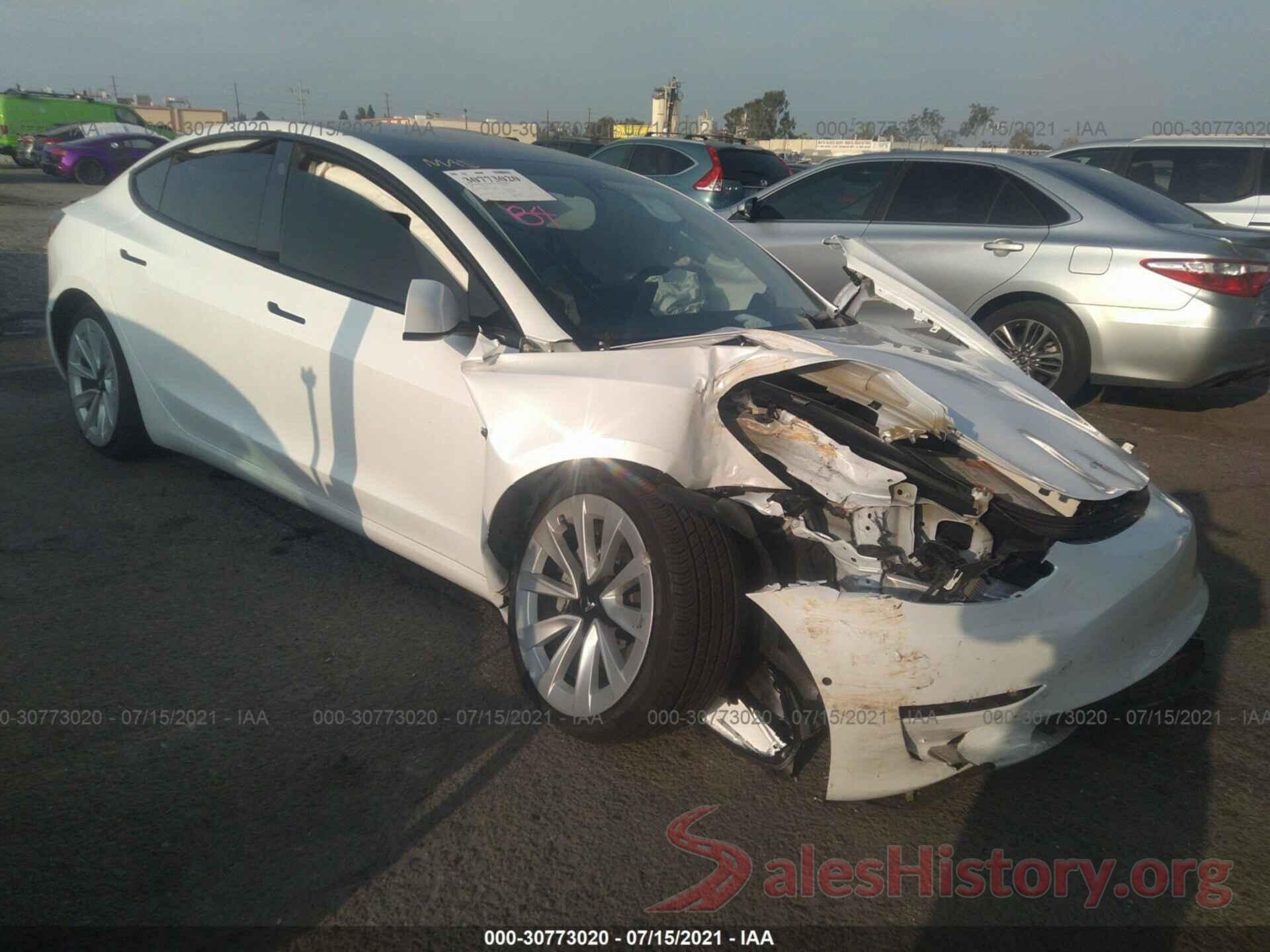 5YJ3E1EA5MF872140 2021 TESLA MODEL 3