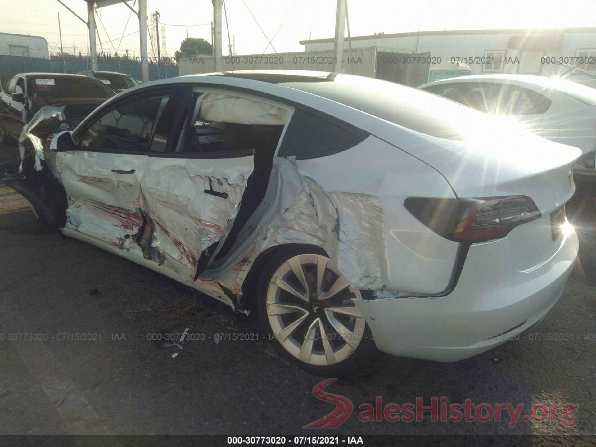 5YJ3E1EA5MF872140 2021 TESLA MODEL 3