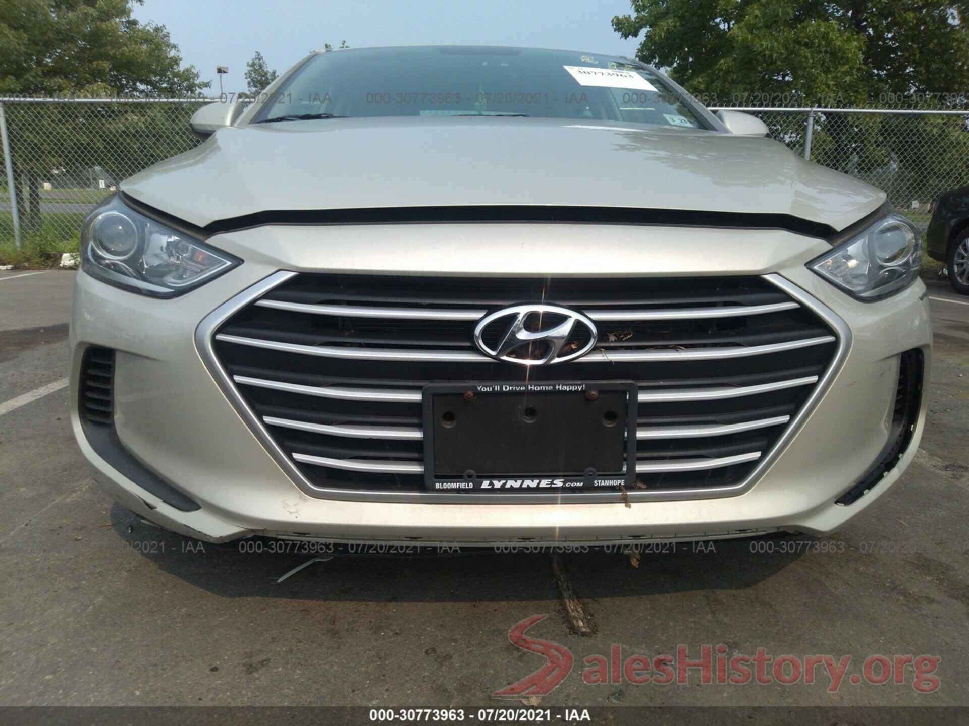 5NPD74LF3JH293871 2018 HYUNDAI ELANTRA