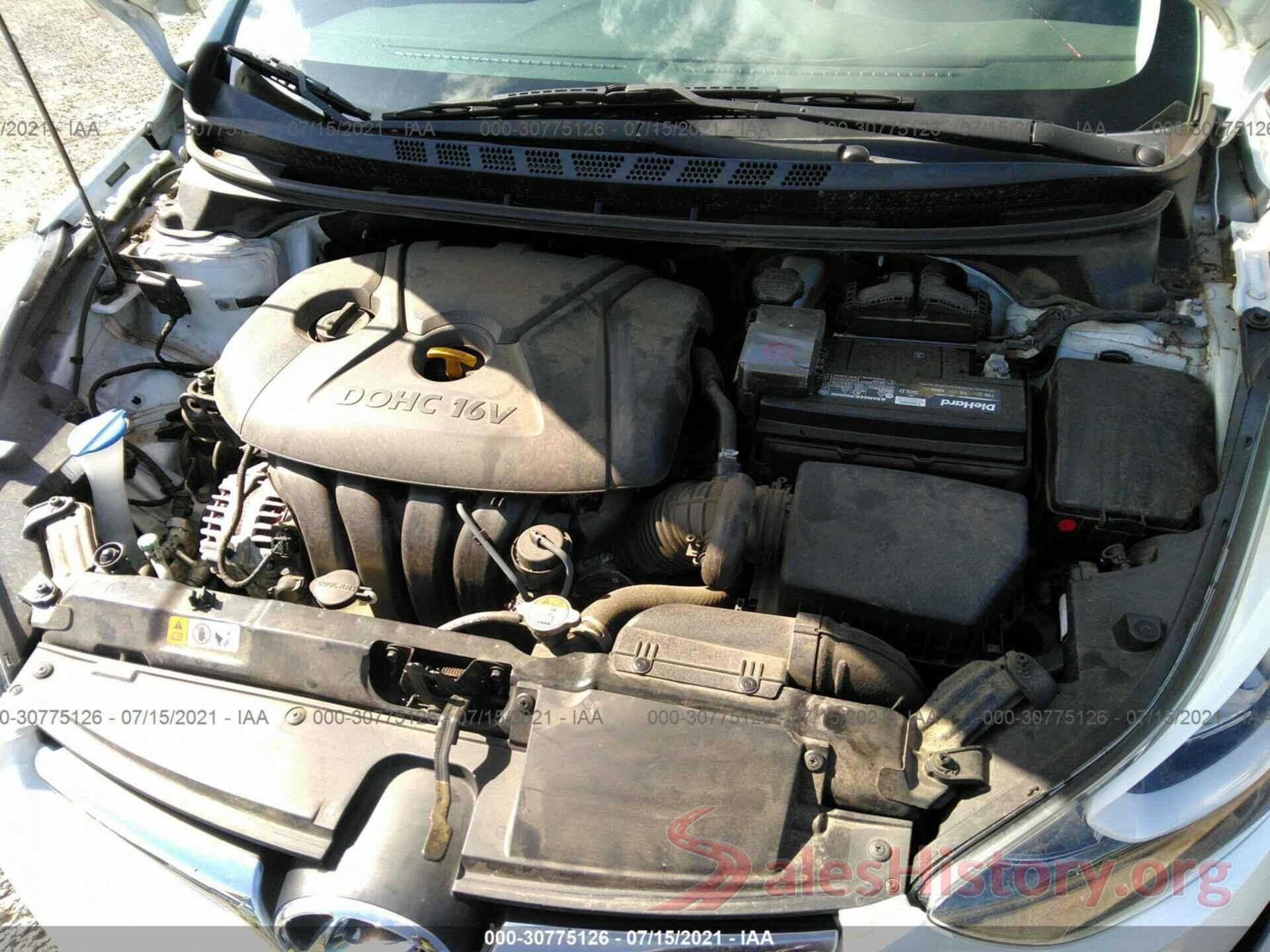 5NPDH4AE8GH755194 2016 HYUNDAI ELANTRA