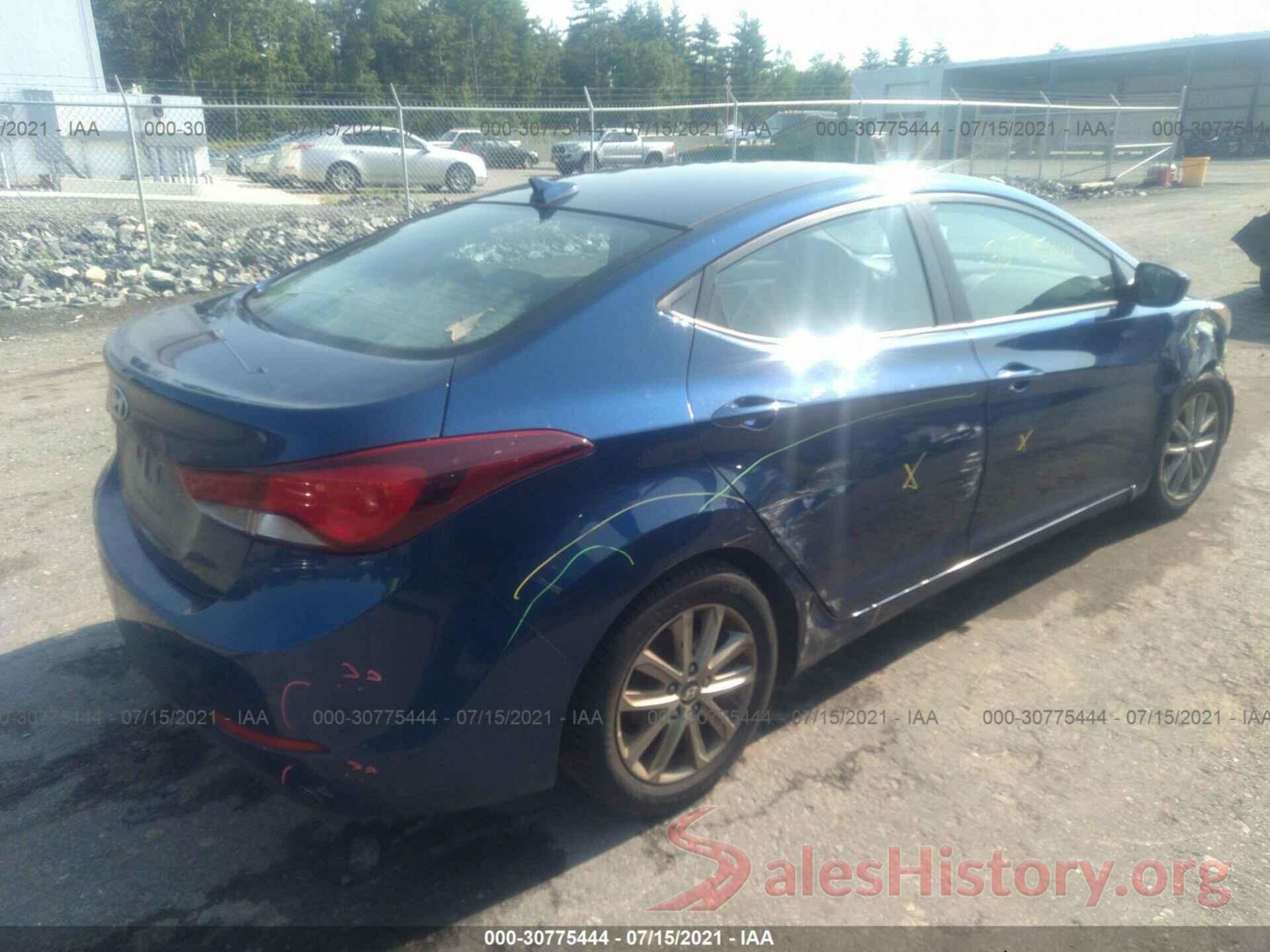 5NPDH4AE0GH715594 2016 HYUNDAI ELANTRA