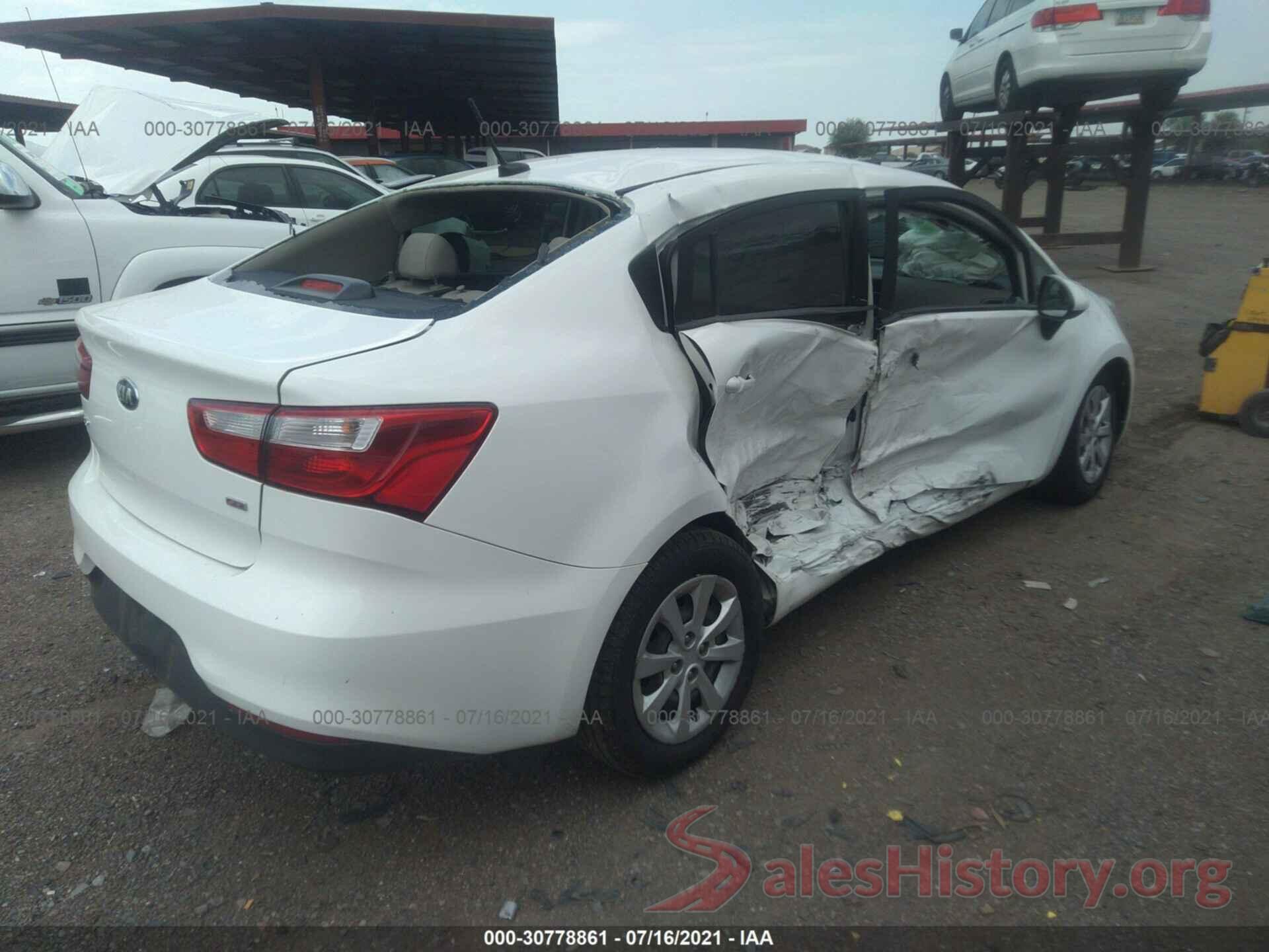 KNADM4A36G6625237 2016 KIA RIO