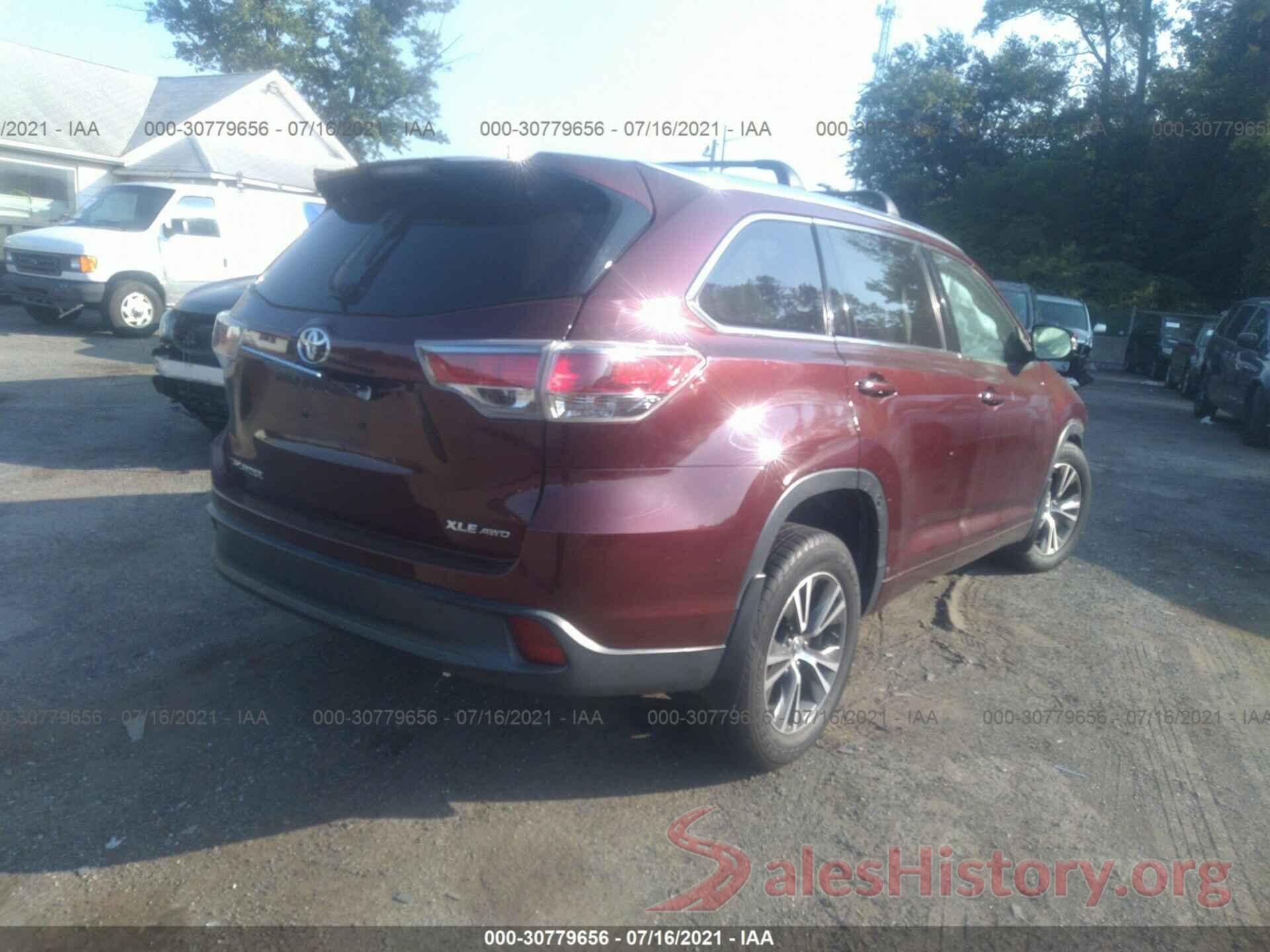 5TDJKRFH2GS241758 2016 TOYOTA HIGHLANDER