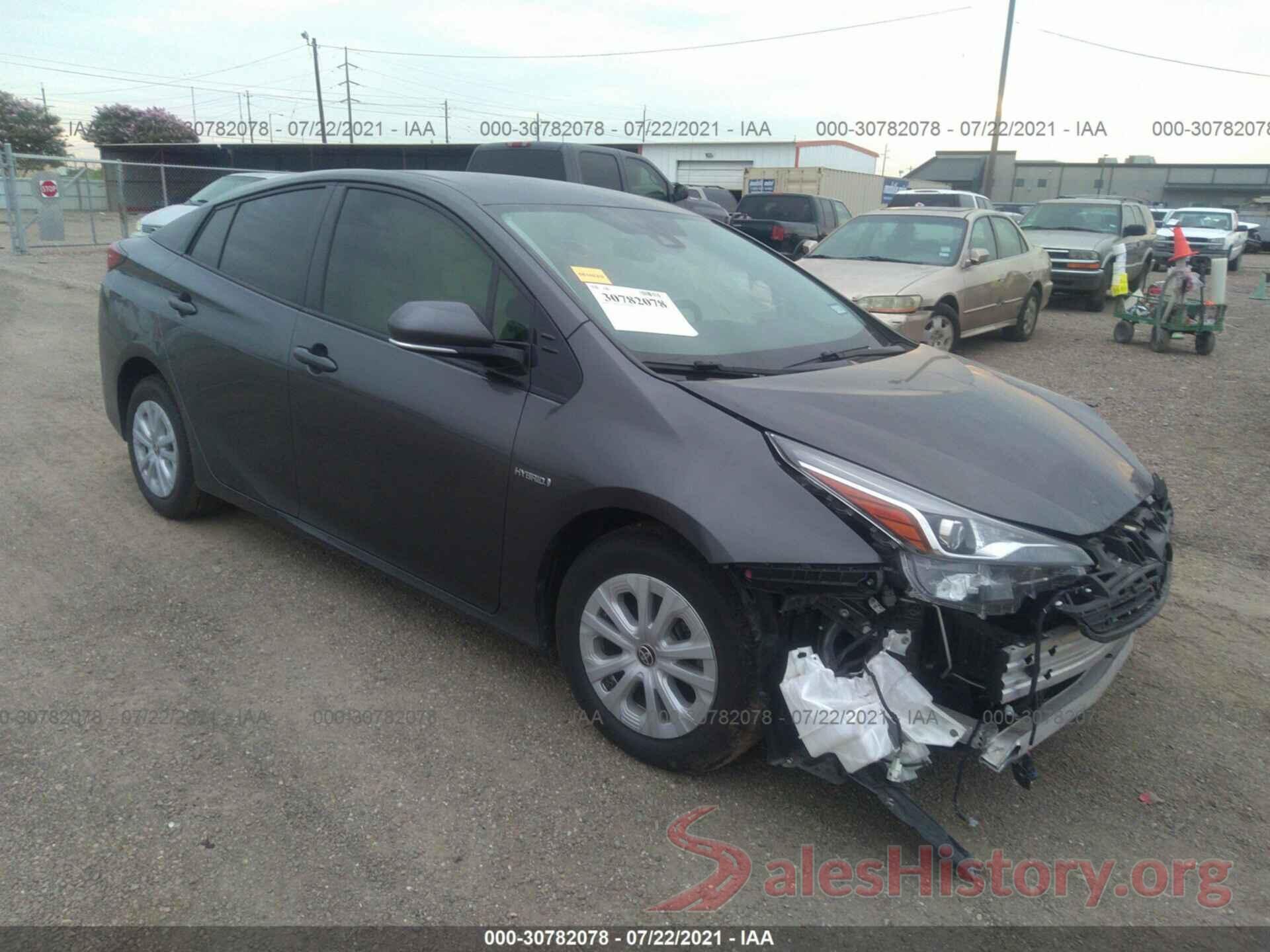 JTDKARFU6K3073332 2019 TOYOTA PRIUS