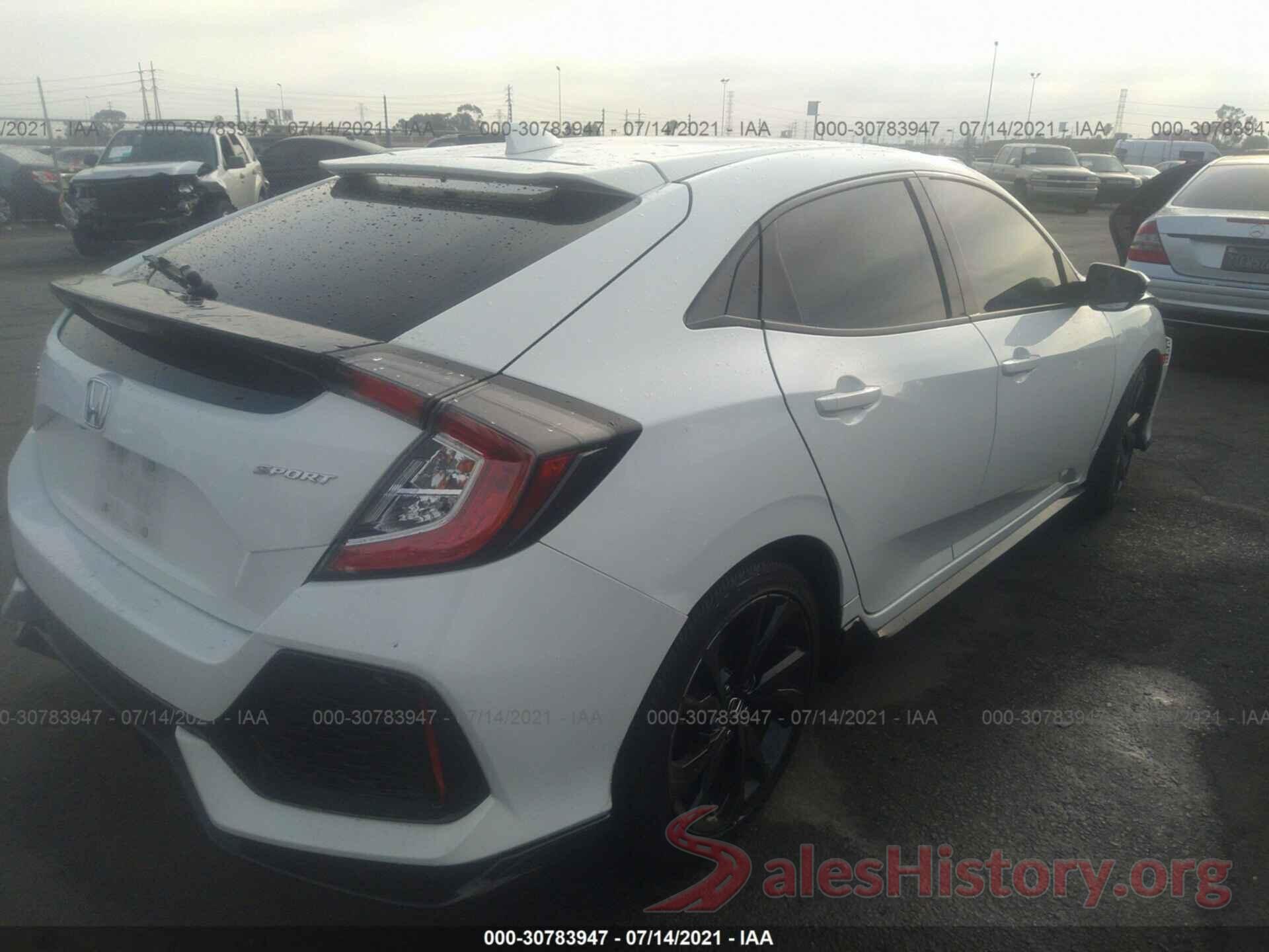 SHHFK7H48HU409458 2017 HONDA CIVIC HATCHBACK