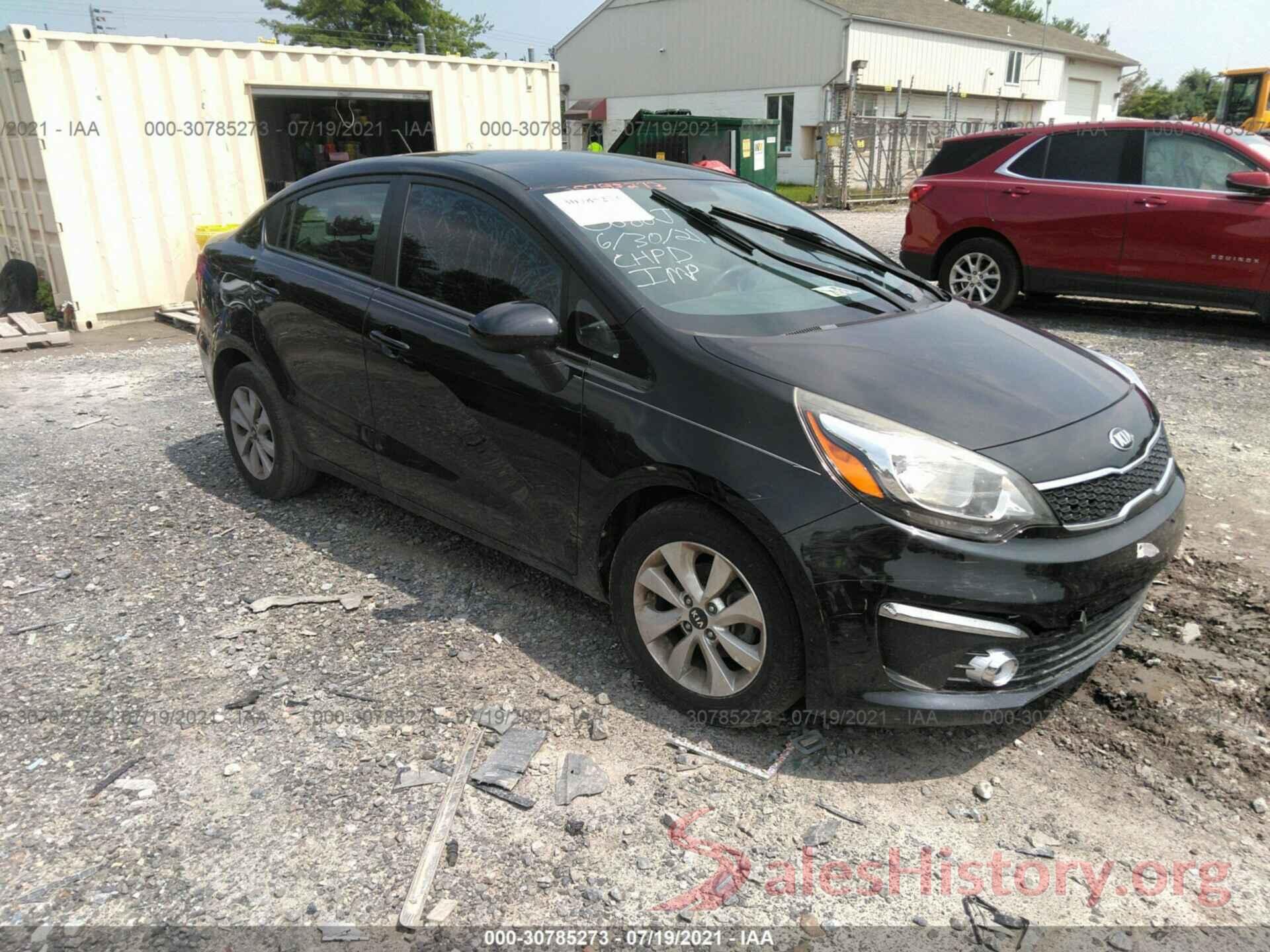 KNADN4A39G6588617 2016 KIA RIO