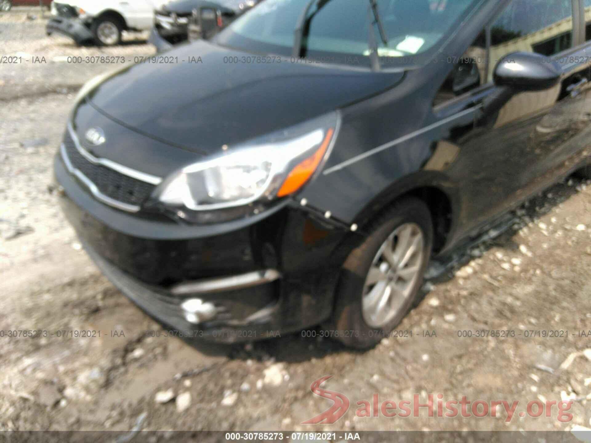 KNADN4A39G6588617 2016 KIA RIO