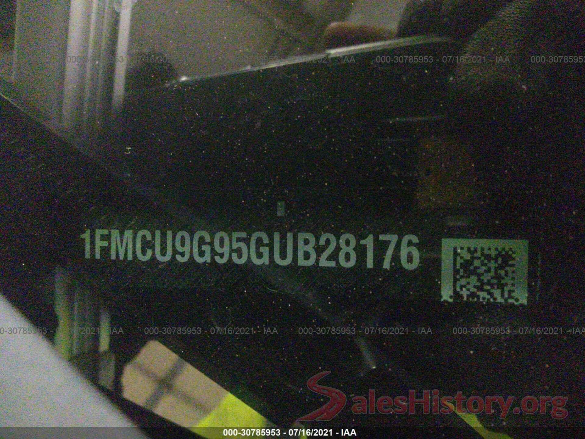 1FMCU9G95GUB28176 2016 FORD ESCAPE