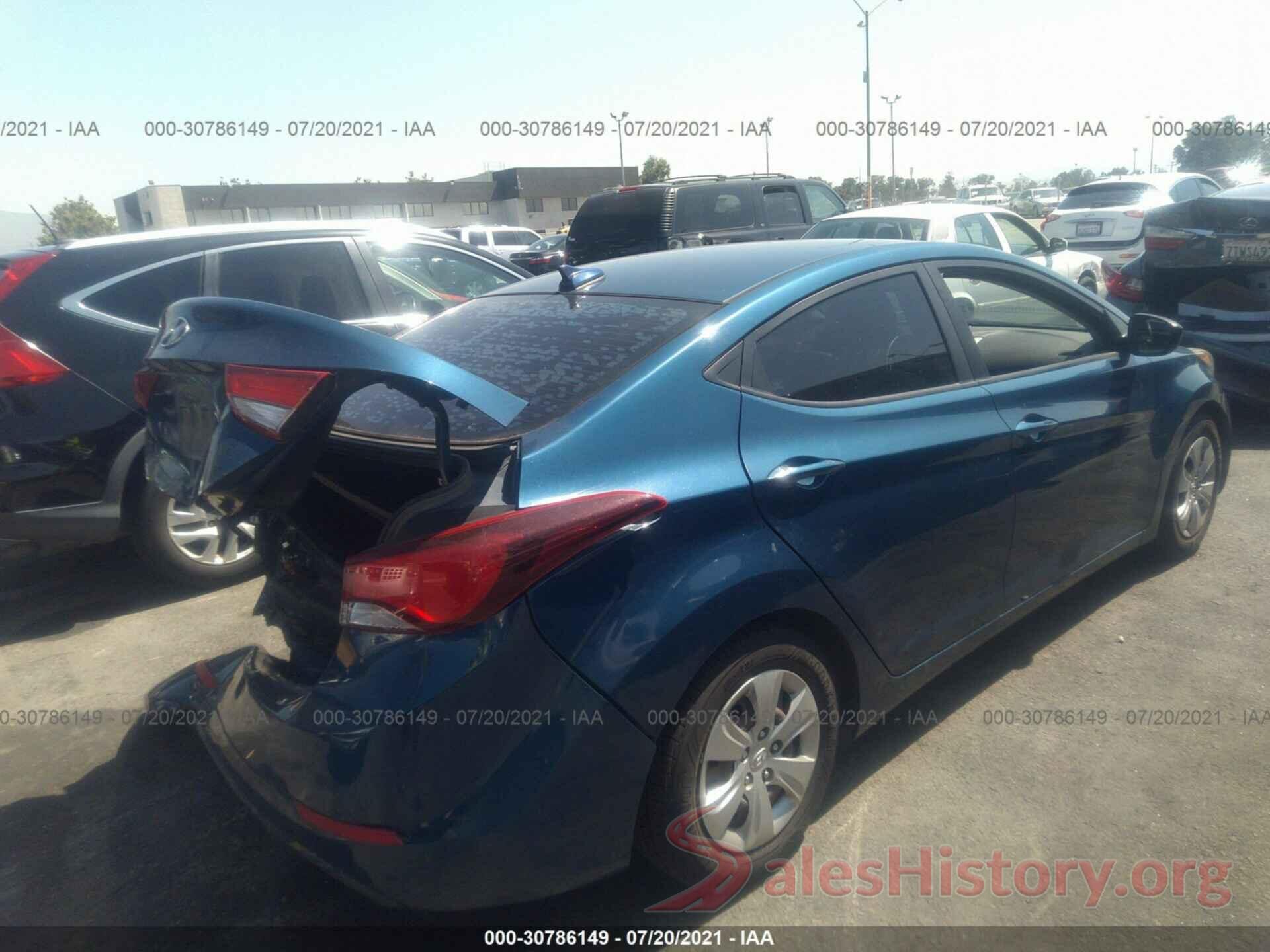 KMHDH4AE3GU569385 2016 HYUNDAI ELANTRA