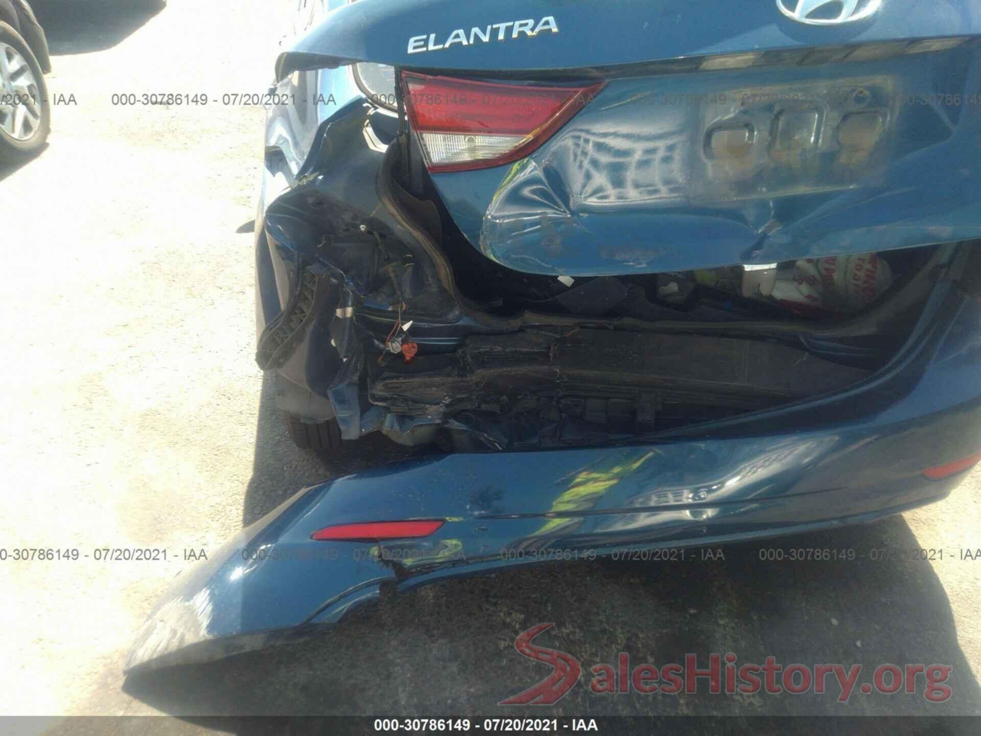 KMHDH4AE3GU569385 2016 HYUNDAI ELANTRA