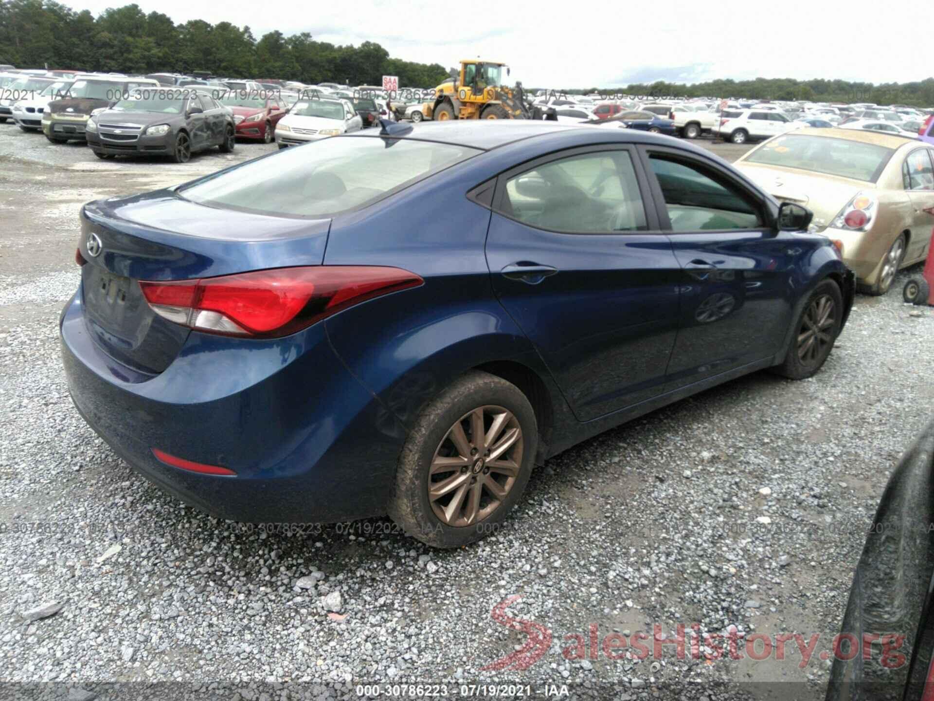 5NPDH4AE4GH740417 2016 HYUNDAI ELANTRA