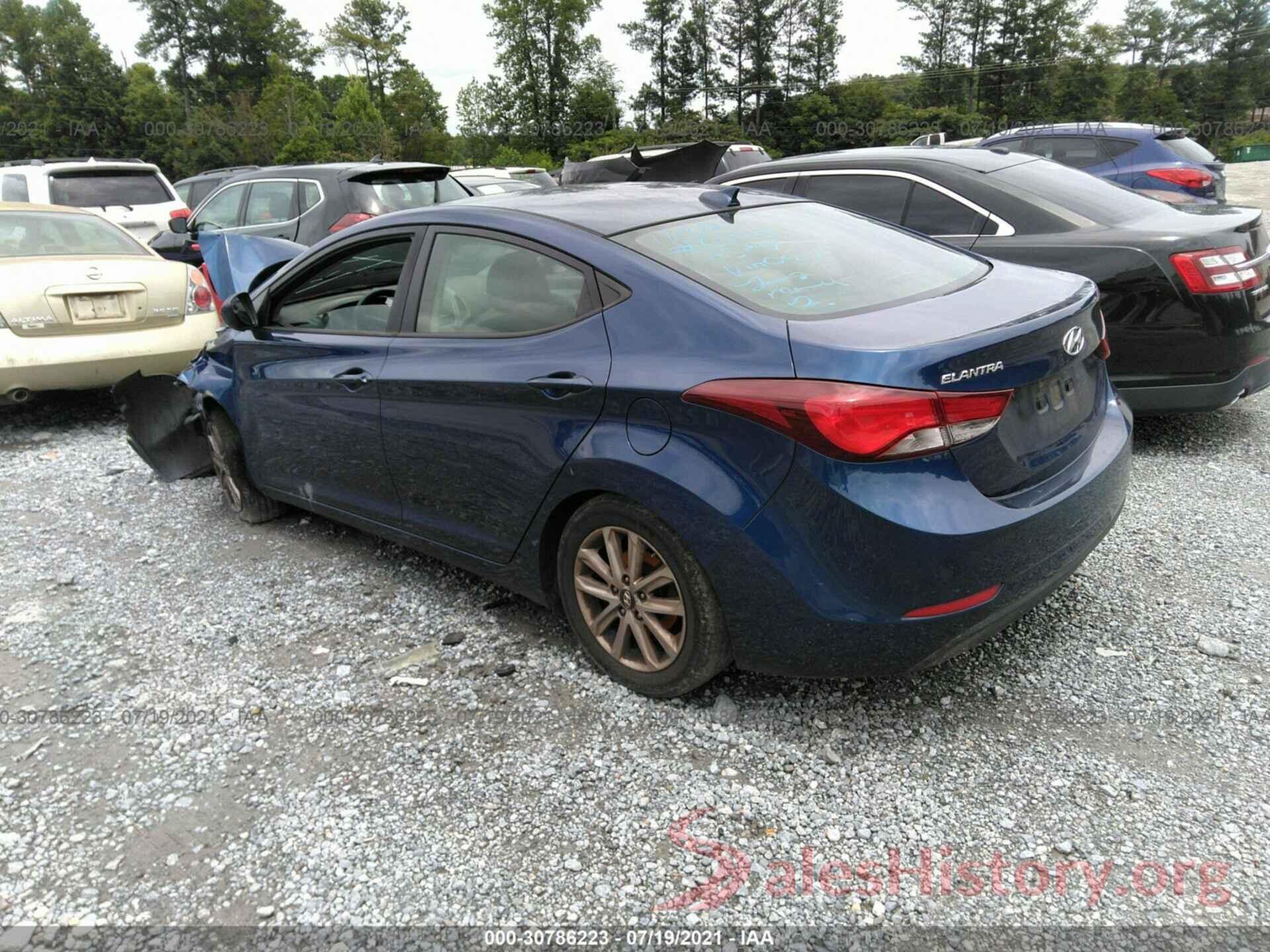 5NPDH4AE4GH740417 2016 HYUNDAI ELANTRA