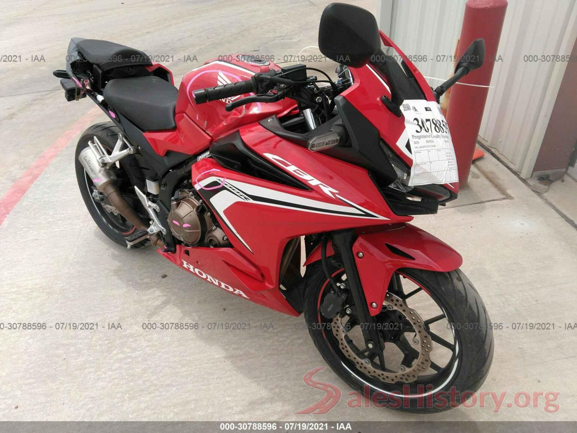 MLHPC6212L5100488 2020 HONDA CBR500