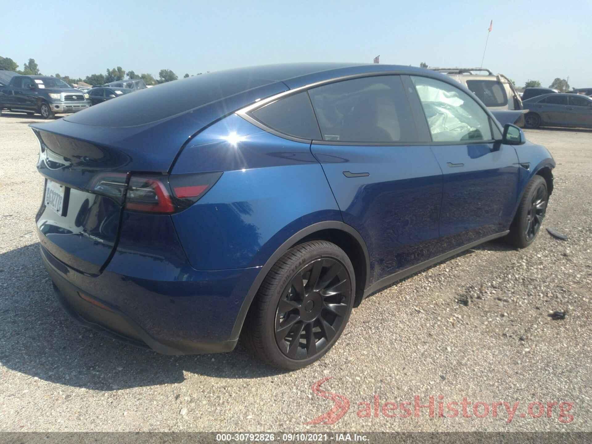 5YJYGDEE6MF161907 2021 TESLA MODEL Y