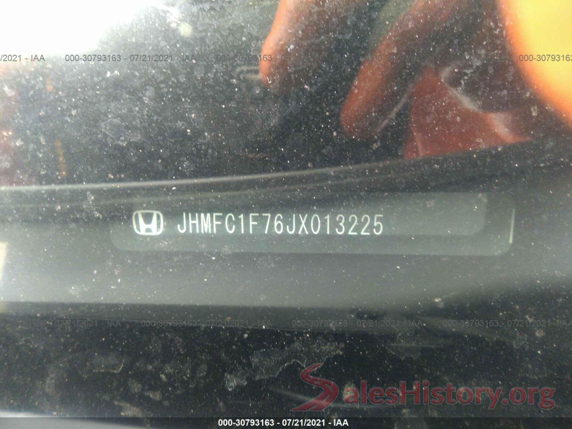 JHMFC1F76JX013225 2018 HONDA CIVIC SEDAN