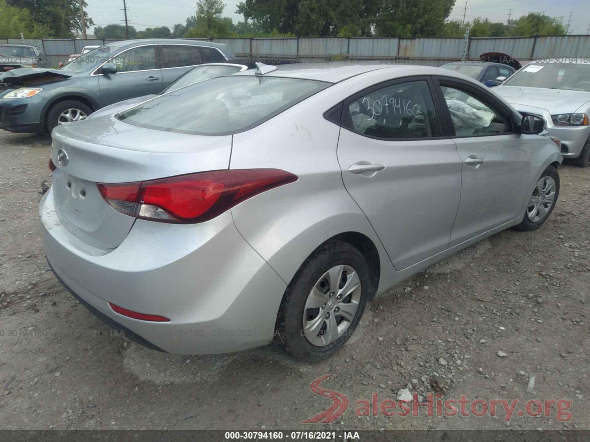 5NPDH4AE0GH667630 2016 HYUNDAI ELANTRA