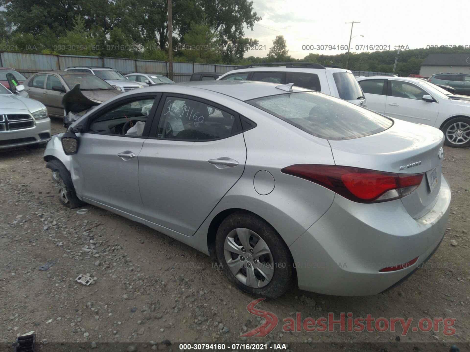 5NPDH4AE0GH667630 2016 HYUNDAI ELANTRA