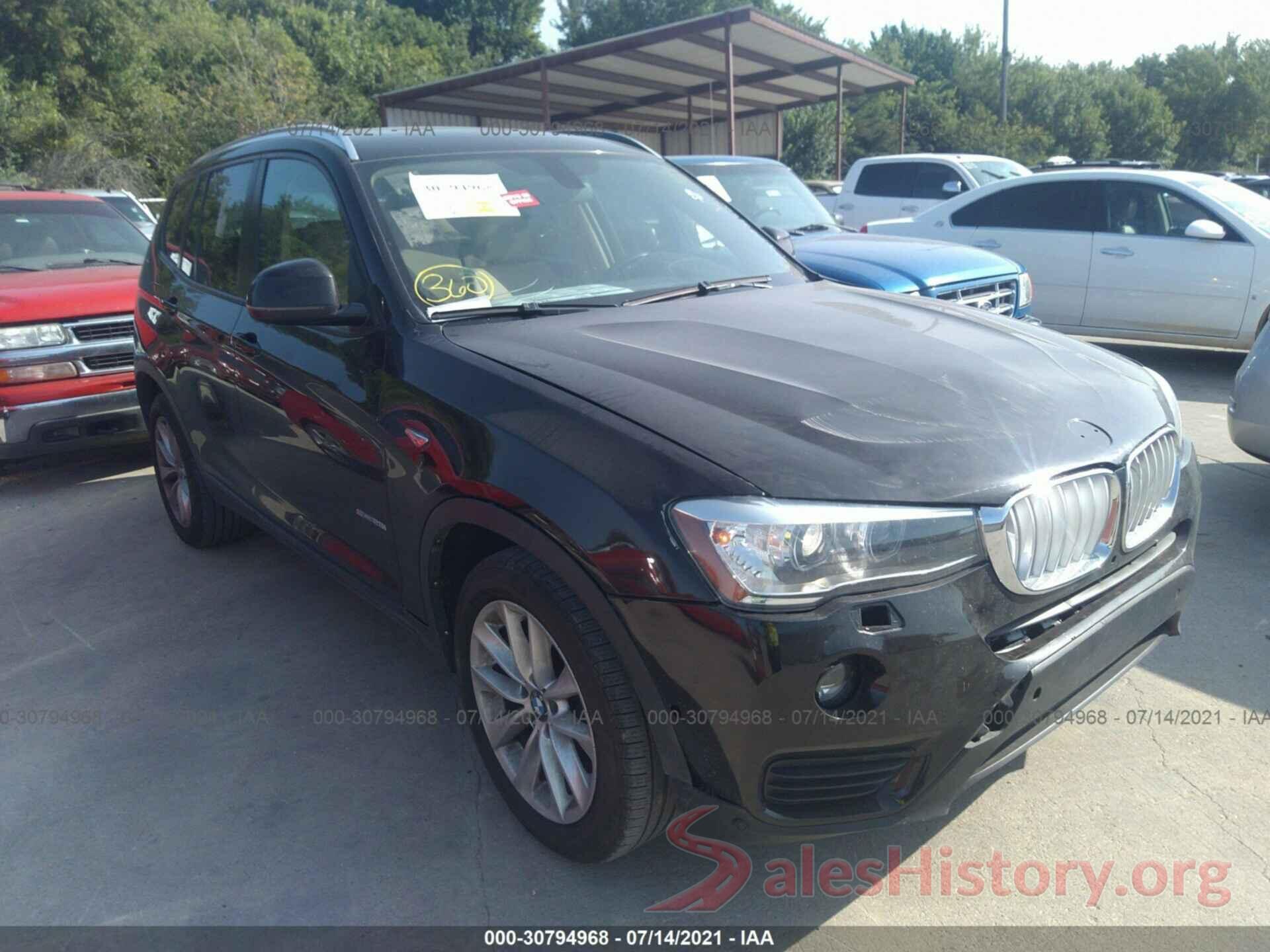 5UXWZ7C55G0R33322 2016 BMW X3