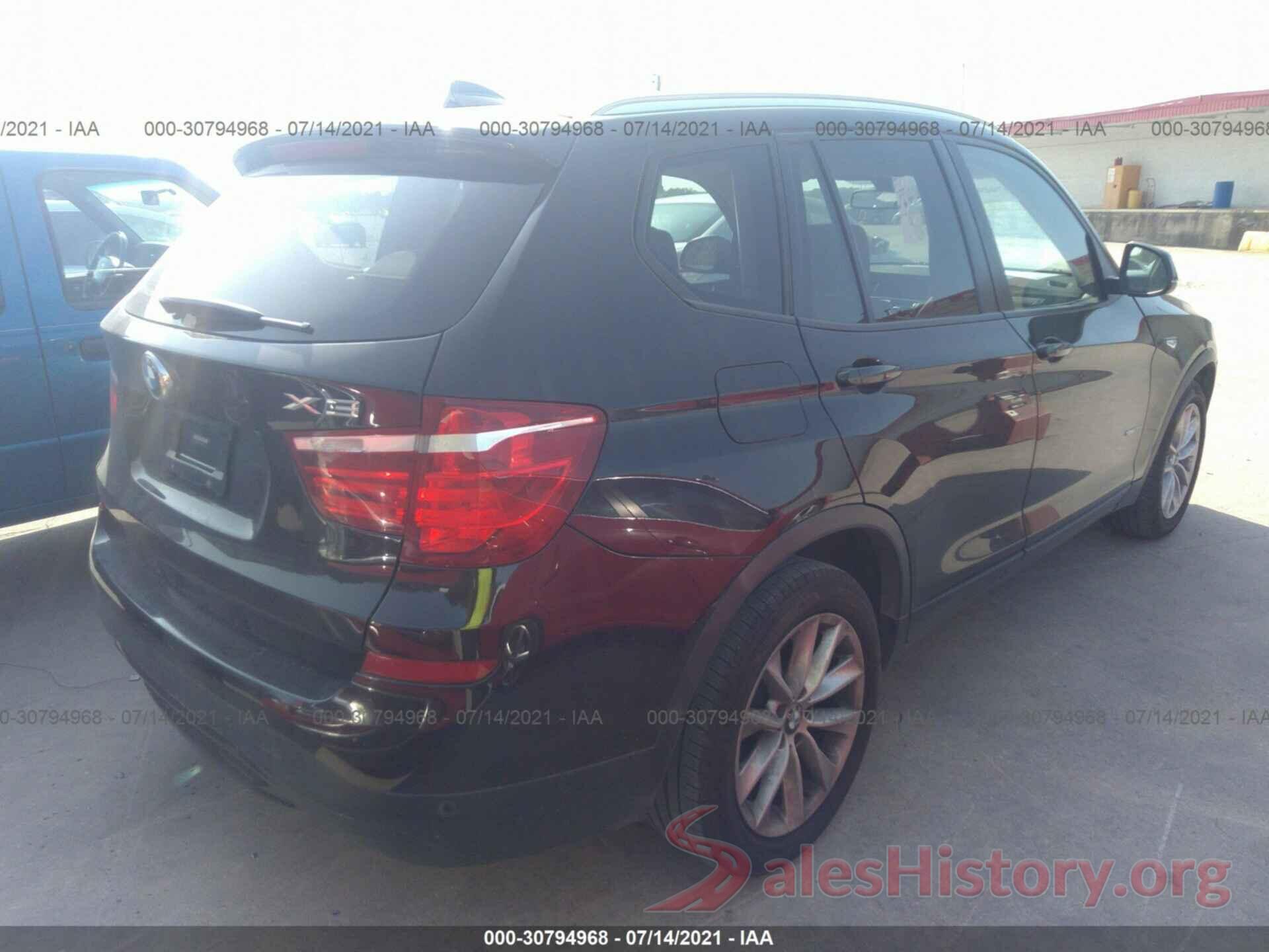 5UXWZ7C55G0R33322 2016 BMW X3