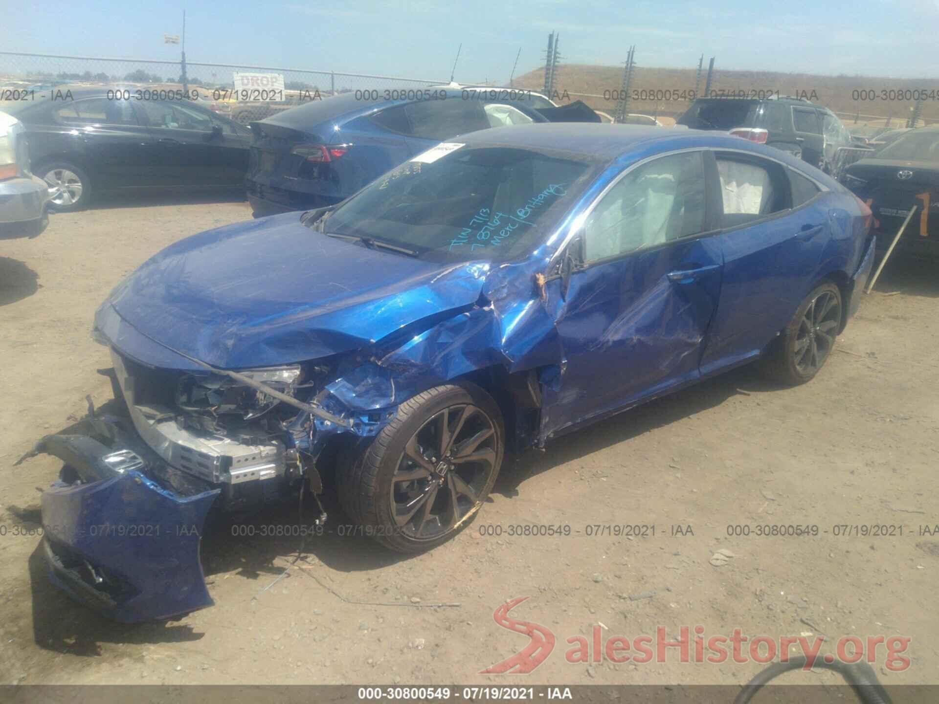 2HGFC2F80KH533850 2019 HONDA CIVIC SEDAN