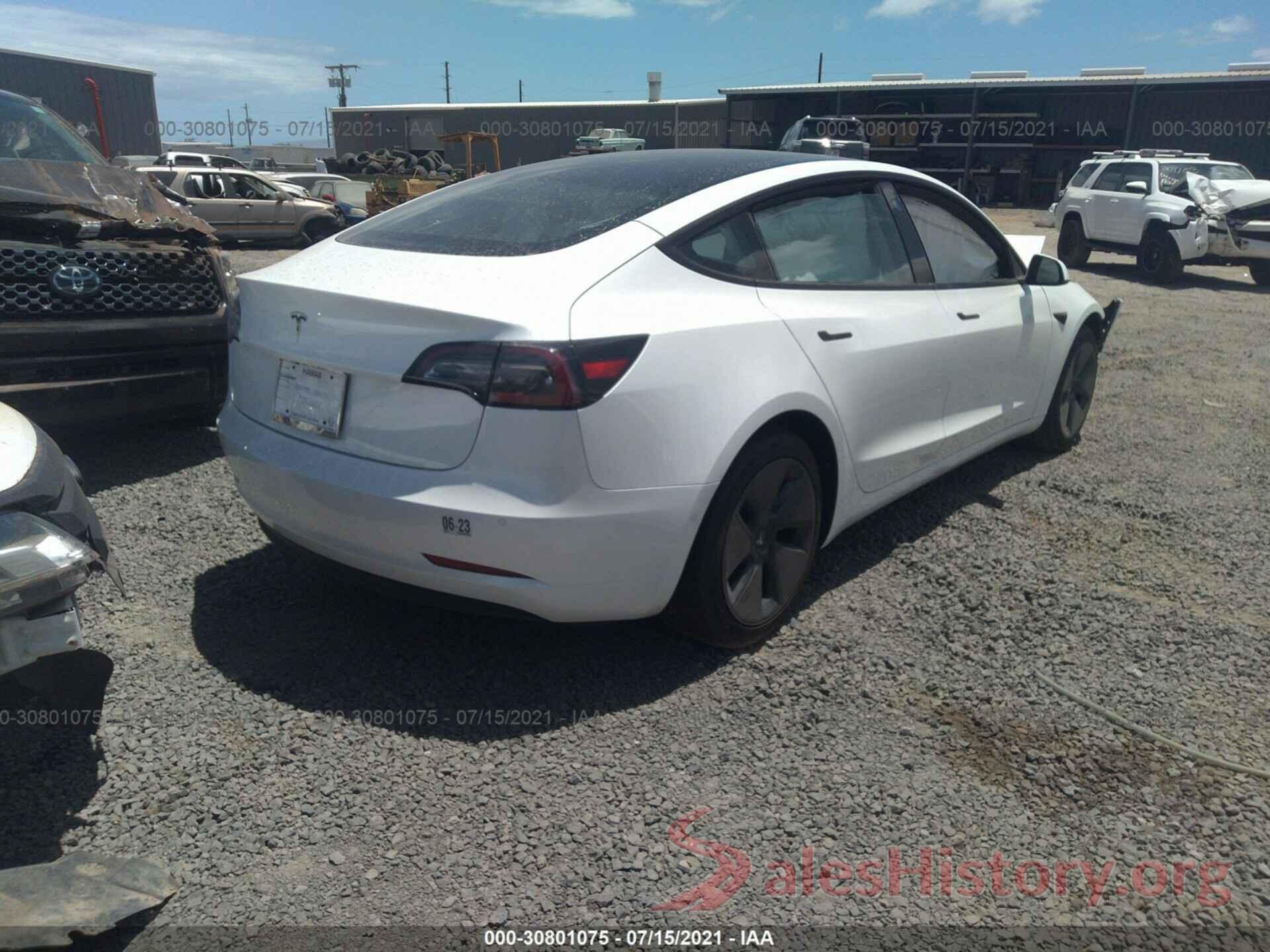 5YJ3E1EA6MF973204 2021 TESLA MODEL 3