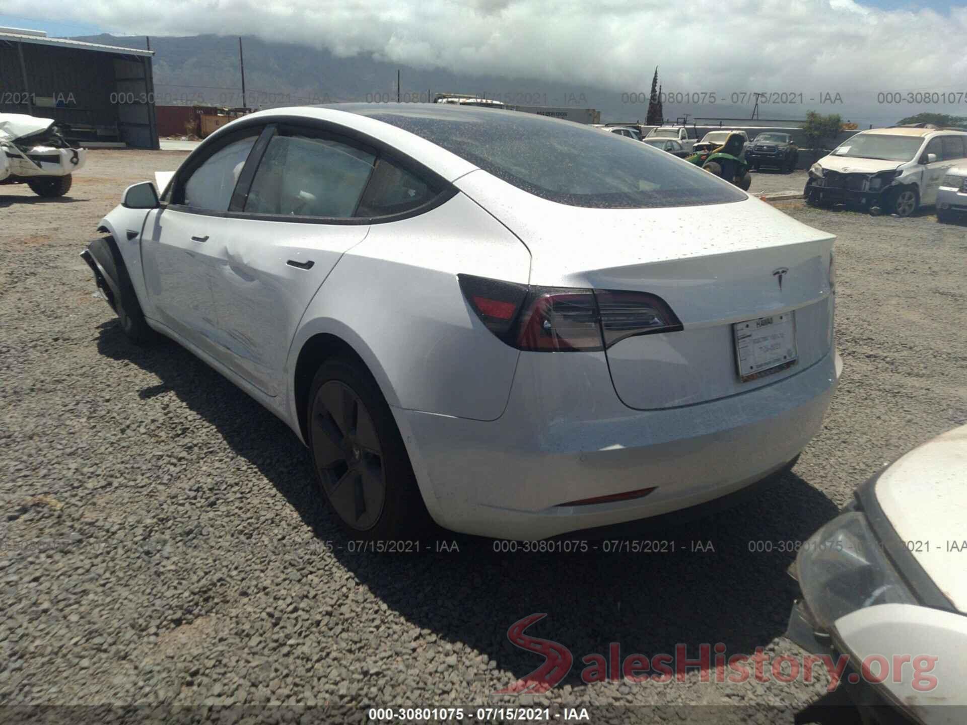 5YJ3E1EA6MF973204 2021 TESLA MODEL 3