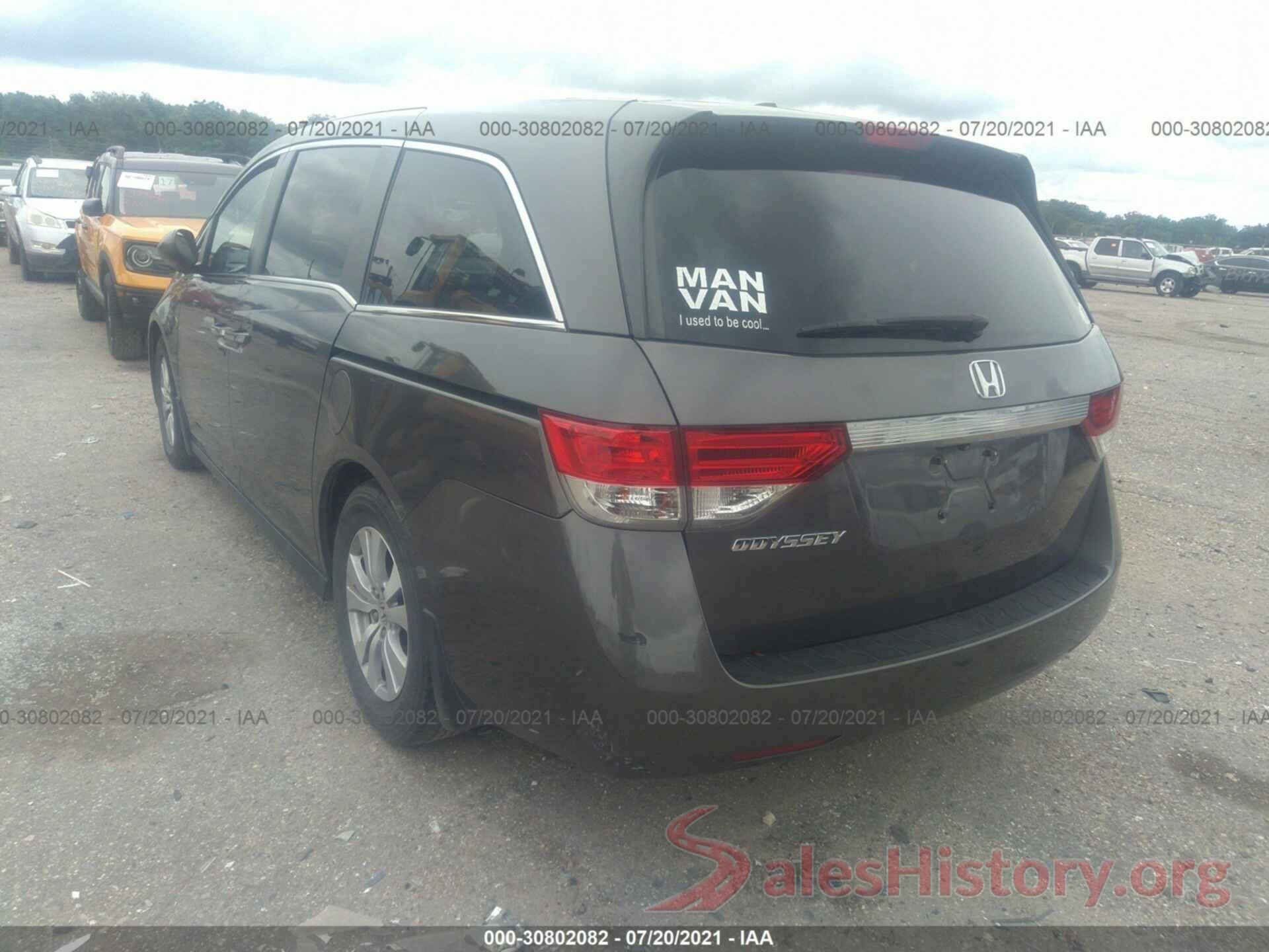 5FNRL5H6XGB071495 2016 HONDA ODYSSEY