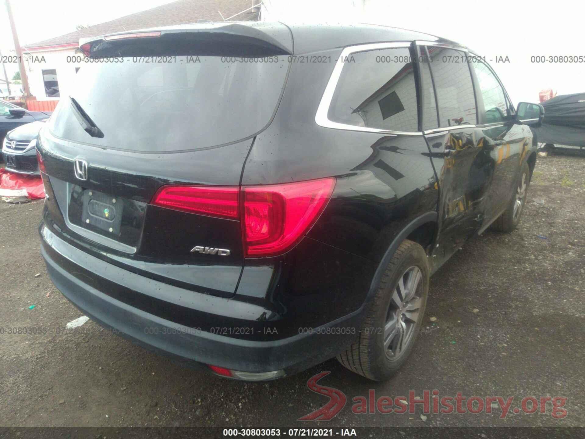 5FNYF6H54GB113577 2016 HONDA PILOT