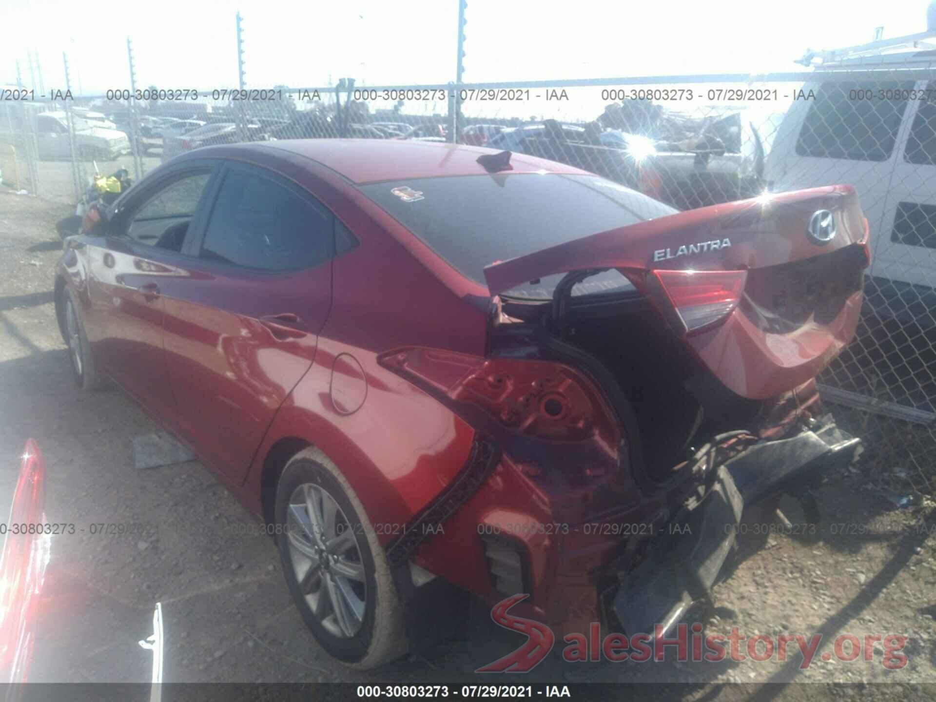 5NPDH4AE0GH669488 2016 HYUNDAI ELANTRA