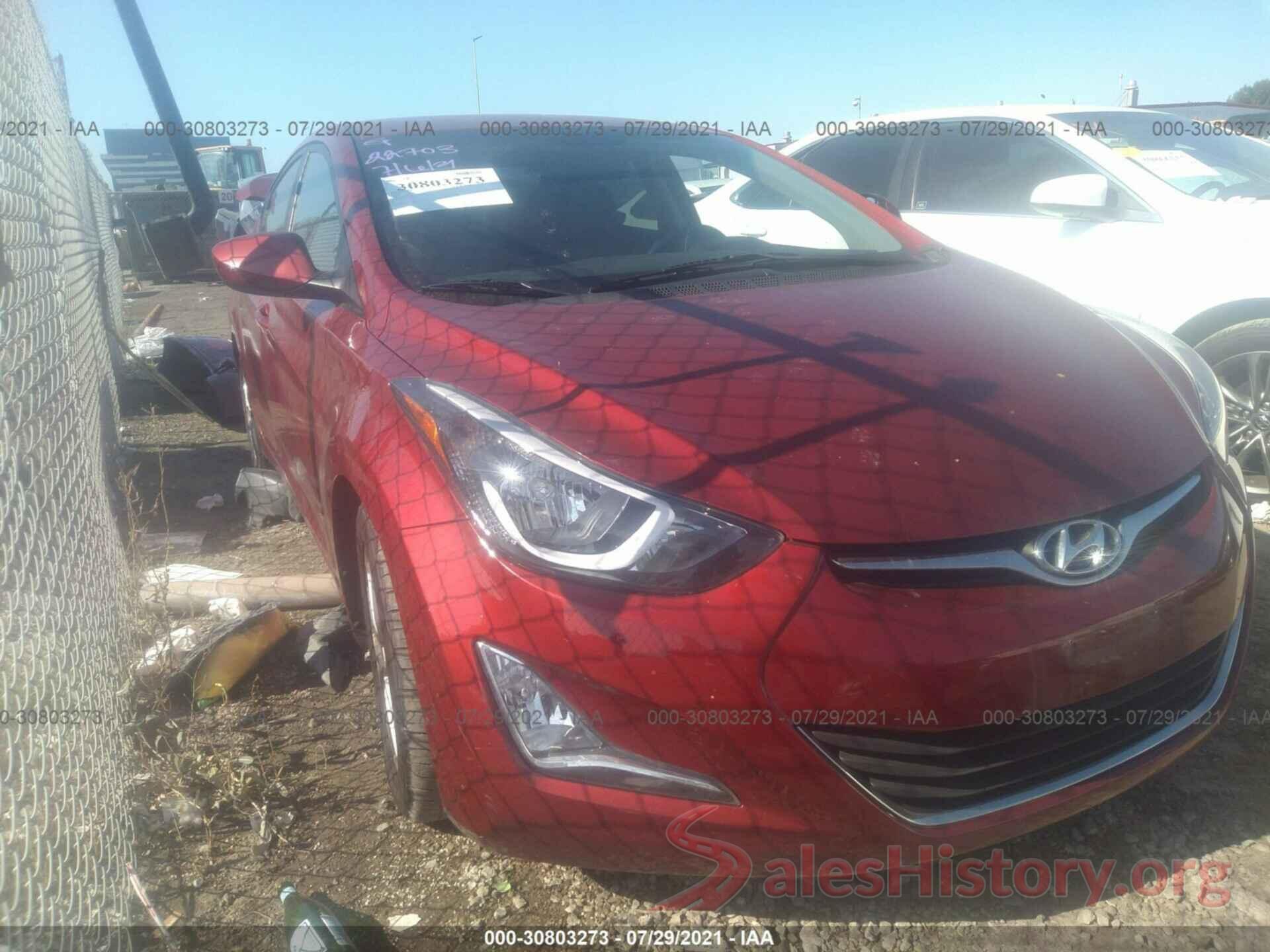 5NPDH4AE0GH669488 2016 HYUNDAI ELANTRA