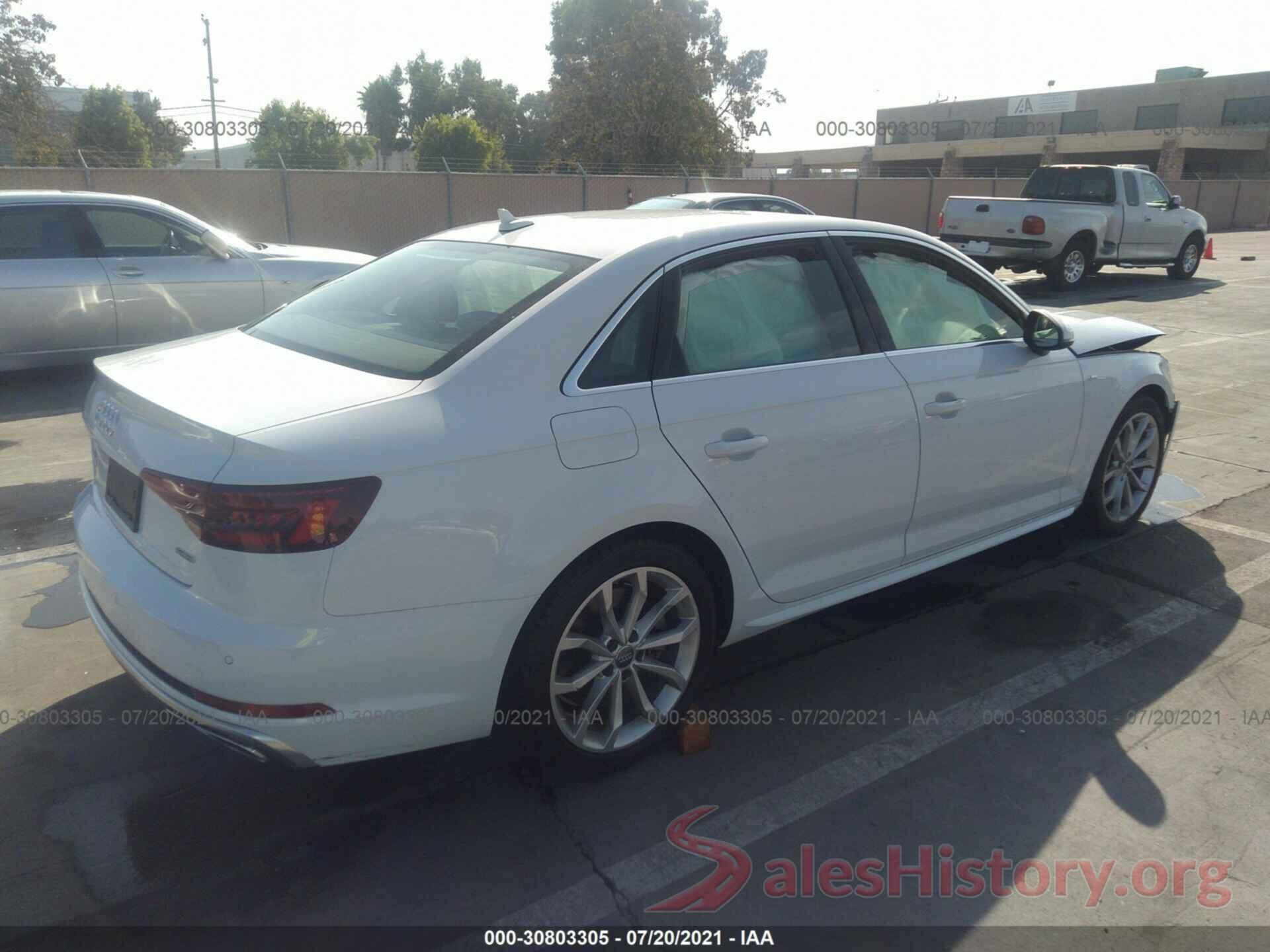 WAUENAF40KN007606 2019 AUDI A4