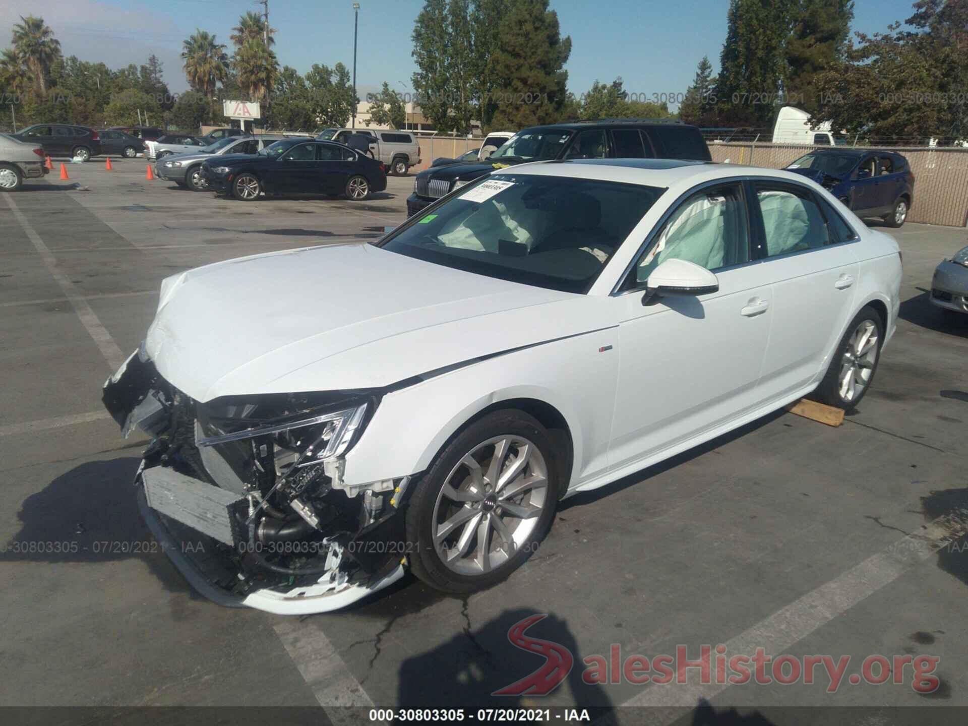 WAUENAF40KN007606 2019 AUDI A4