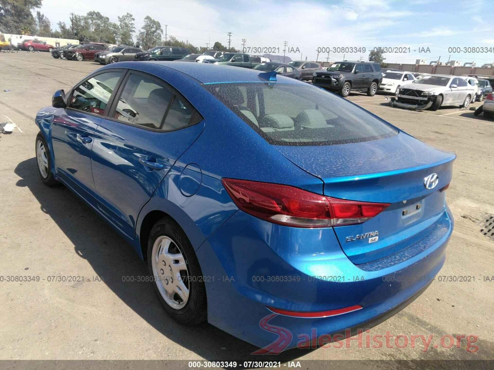 KMHD74LFXHU093906 2017 HYUNDAI ELANTRA