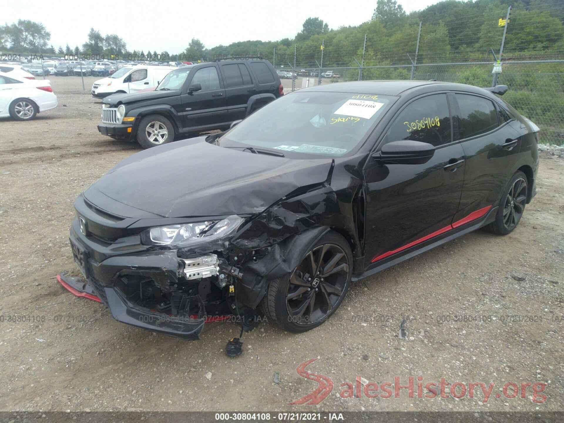 SHHFK7H43KU213158 2019 HONDA CIVIC HATCHBACK