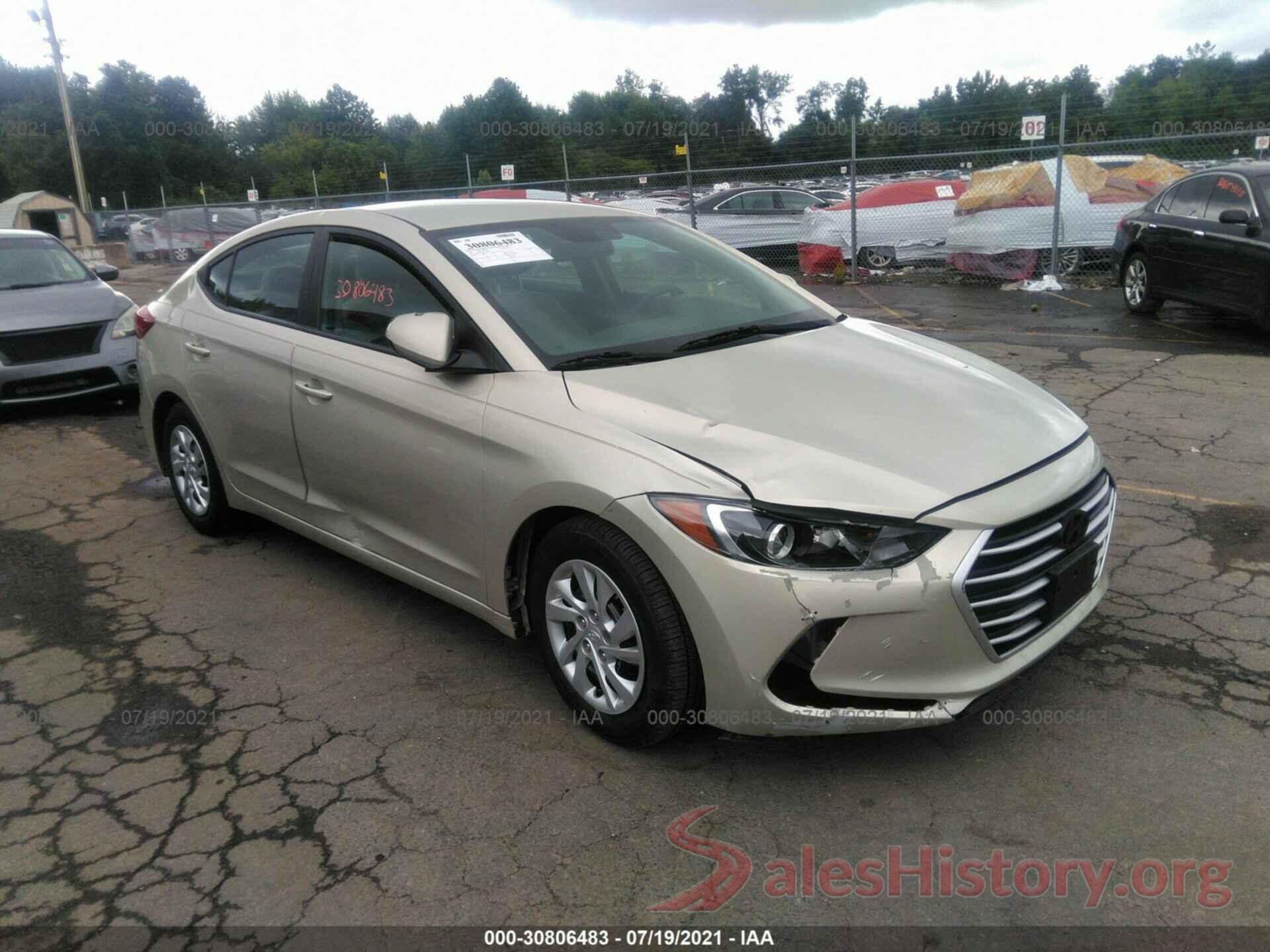 5NPD74LF2HH187955 2017 HYUNDAI ELANTRA