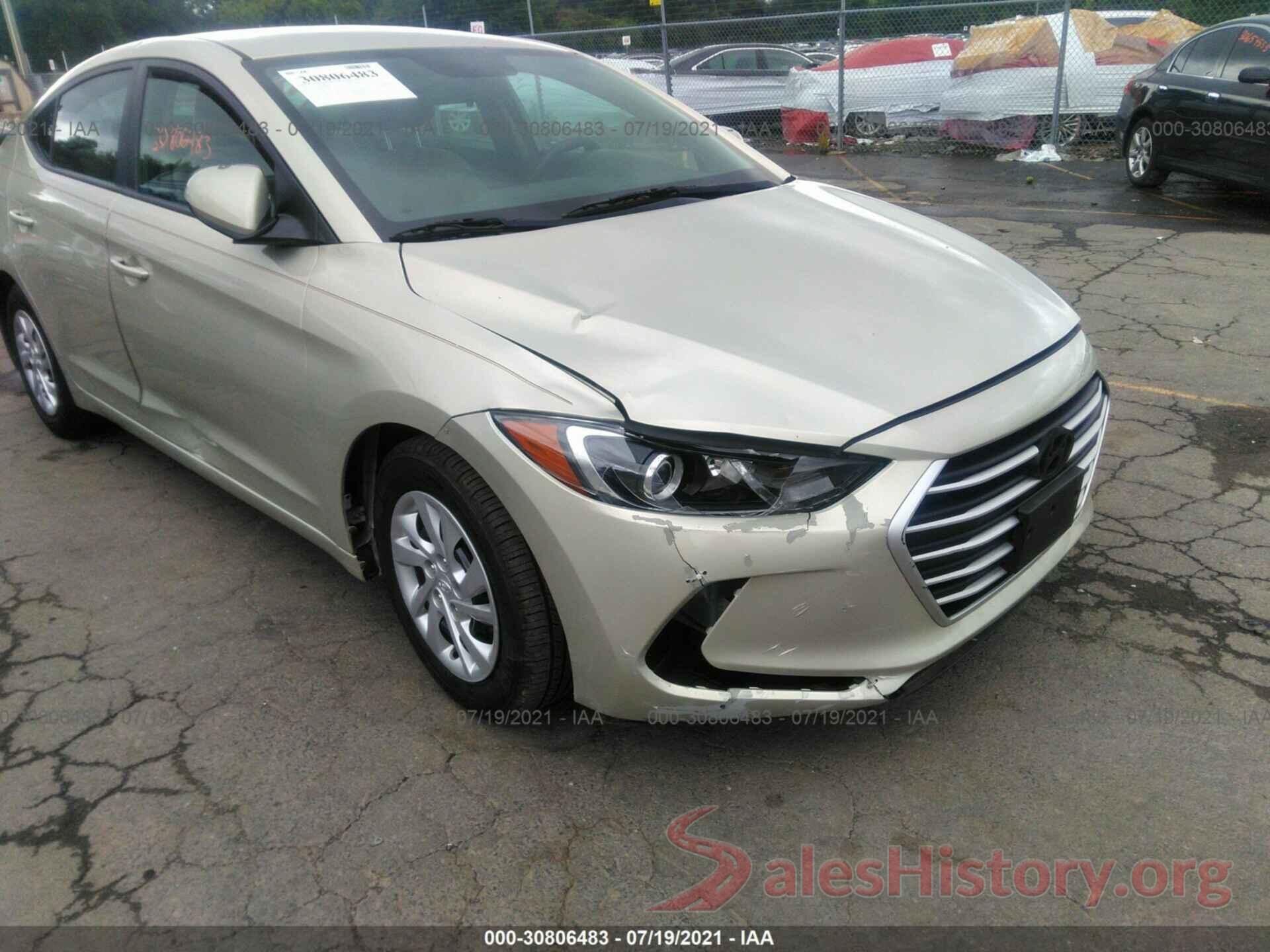 5NPD74LF2HH187955 2017 HYUNDAI ELANTRA