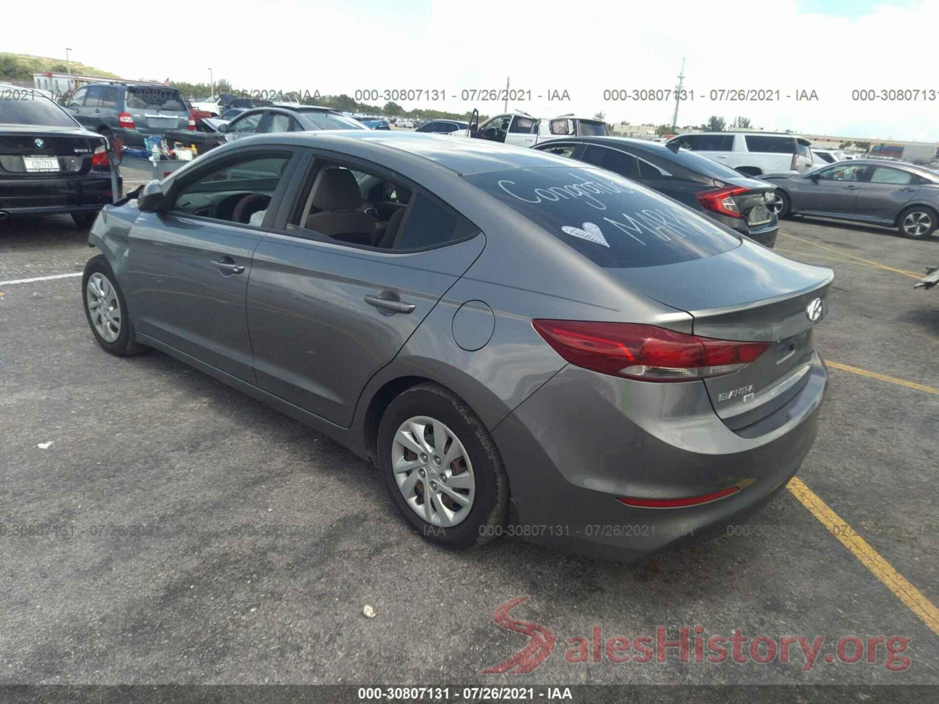 5NPD74LF7JH293582 2018 HYUNDAI ELANTRA