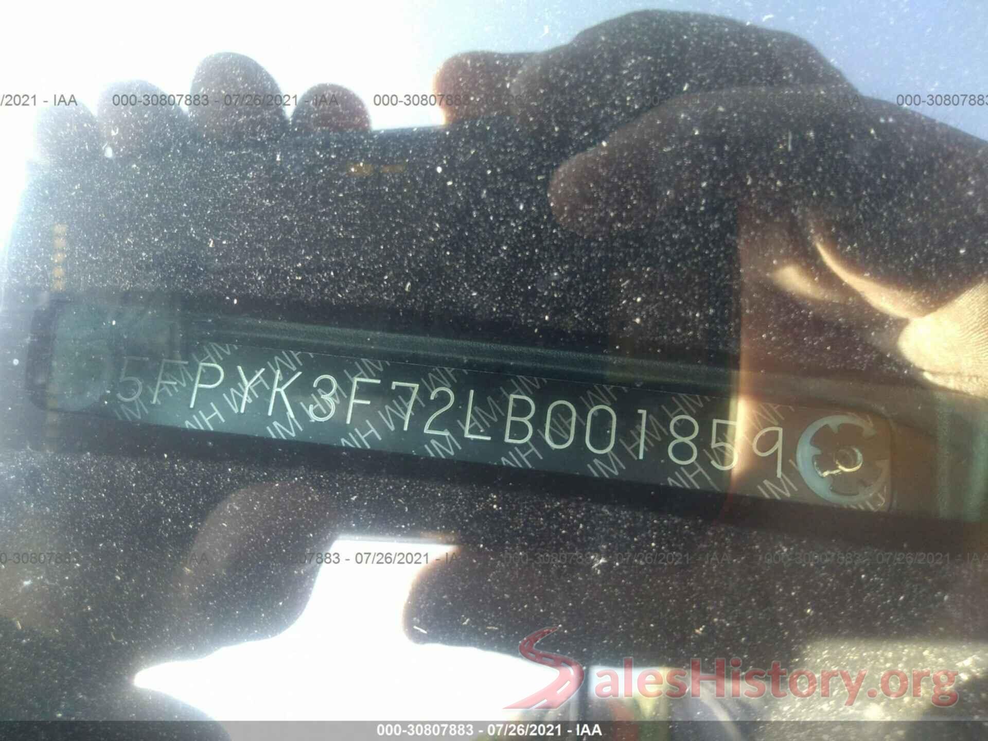 5FPYK3F72LB001859 2020 HONDA RIDGELINE