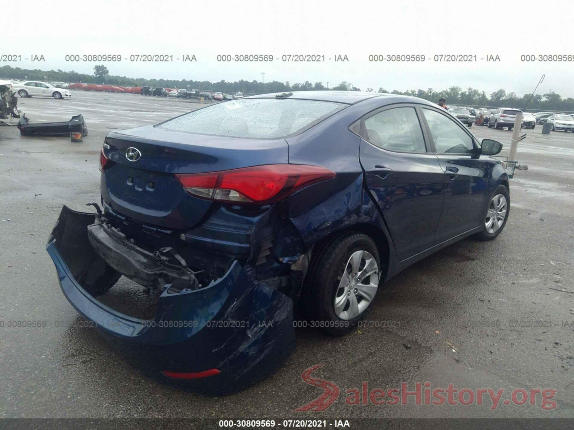 5NPDH4AEXGH725632 2016 HYUNDAI ELANTRA