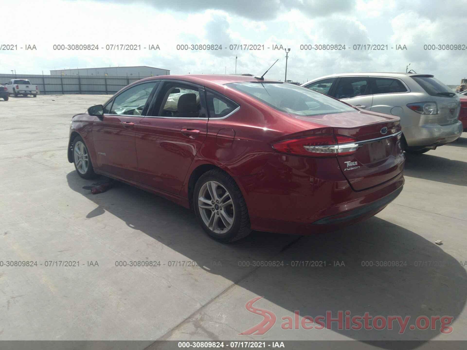 3FA6P0LU5JR141660 2018 FORD FUSION HYBRID