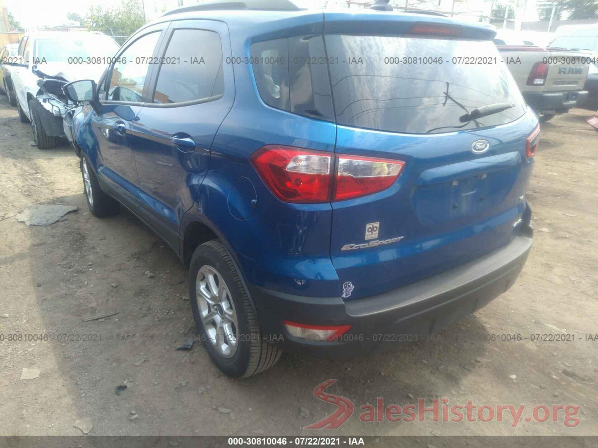 MAJ6S3GL7KC292923 2019 FORD ECOSPORT