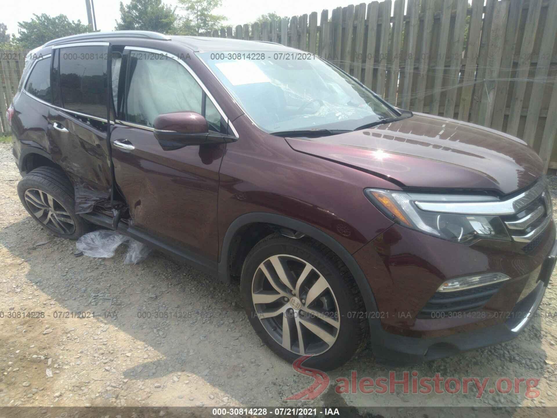 5FNYF6H91HB014011 2017 HONDA PILOT