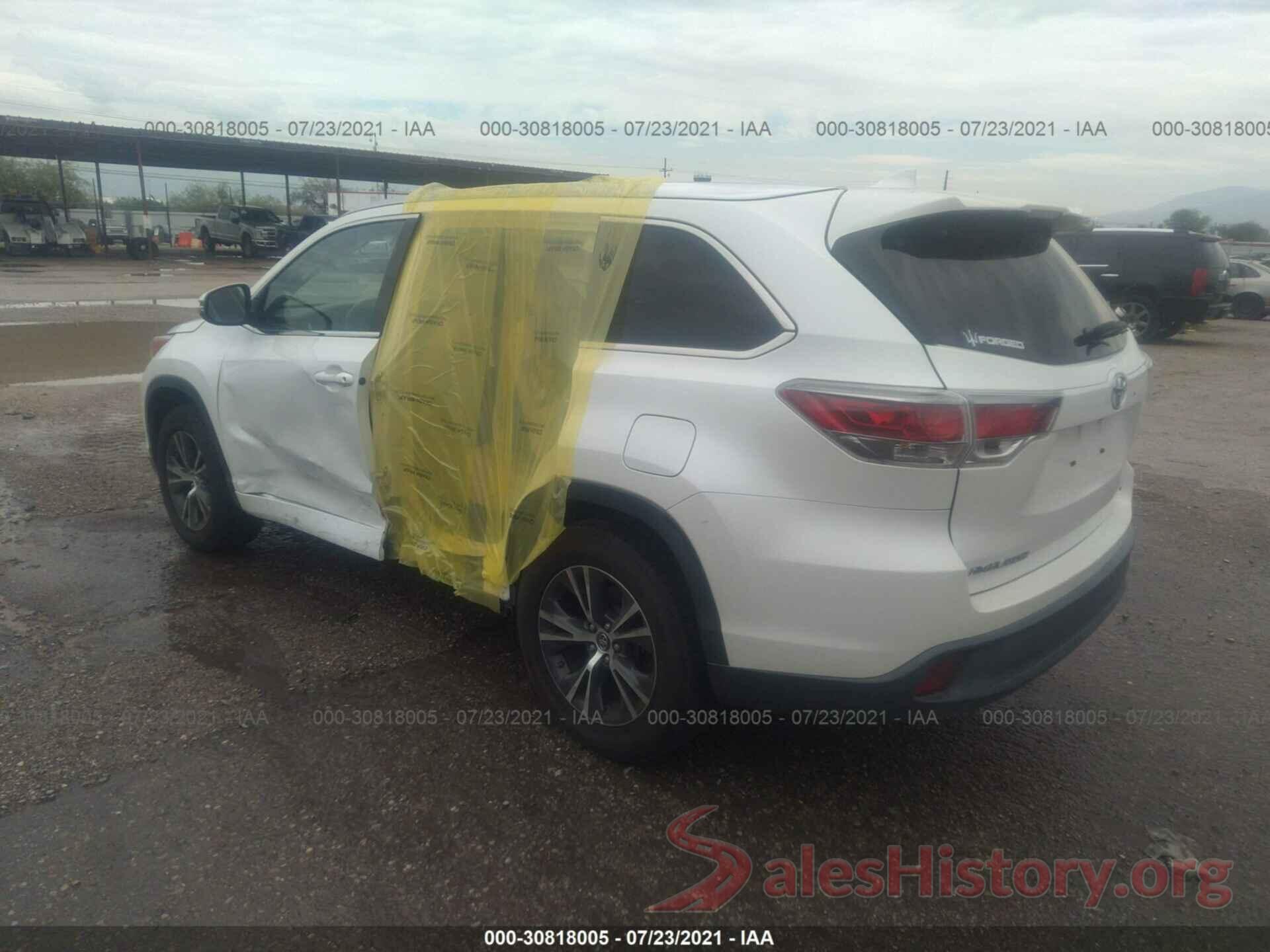 5TDKKRFH2GS177077 2016 TOYOTA HIGHLANDER